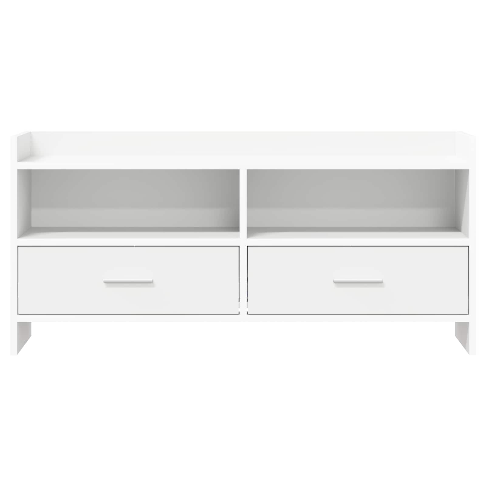 vidaXL TV-kast 100 x 33 x 47 cm Wit Bewerkt hout