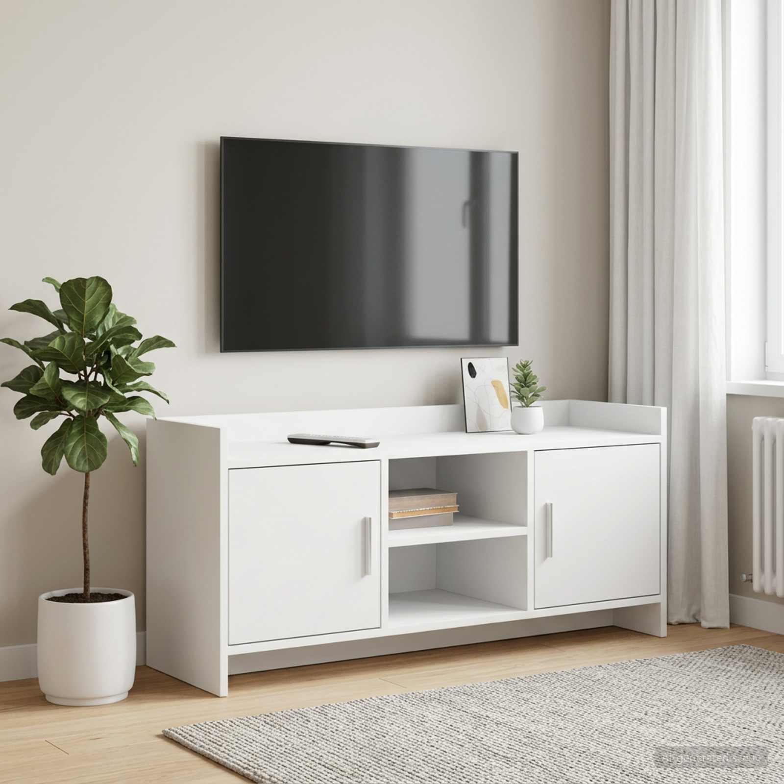 vidaXL TV-kast 102 x 33 x 47 cm Wit Bewerkt hout