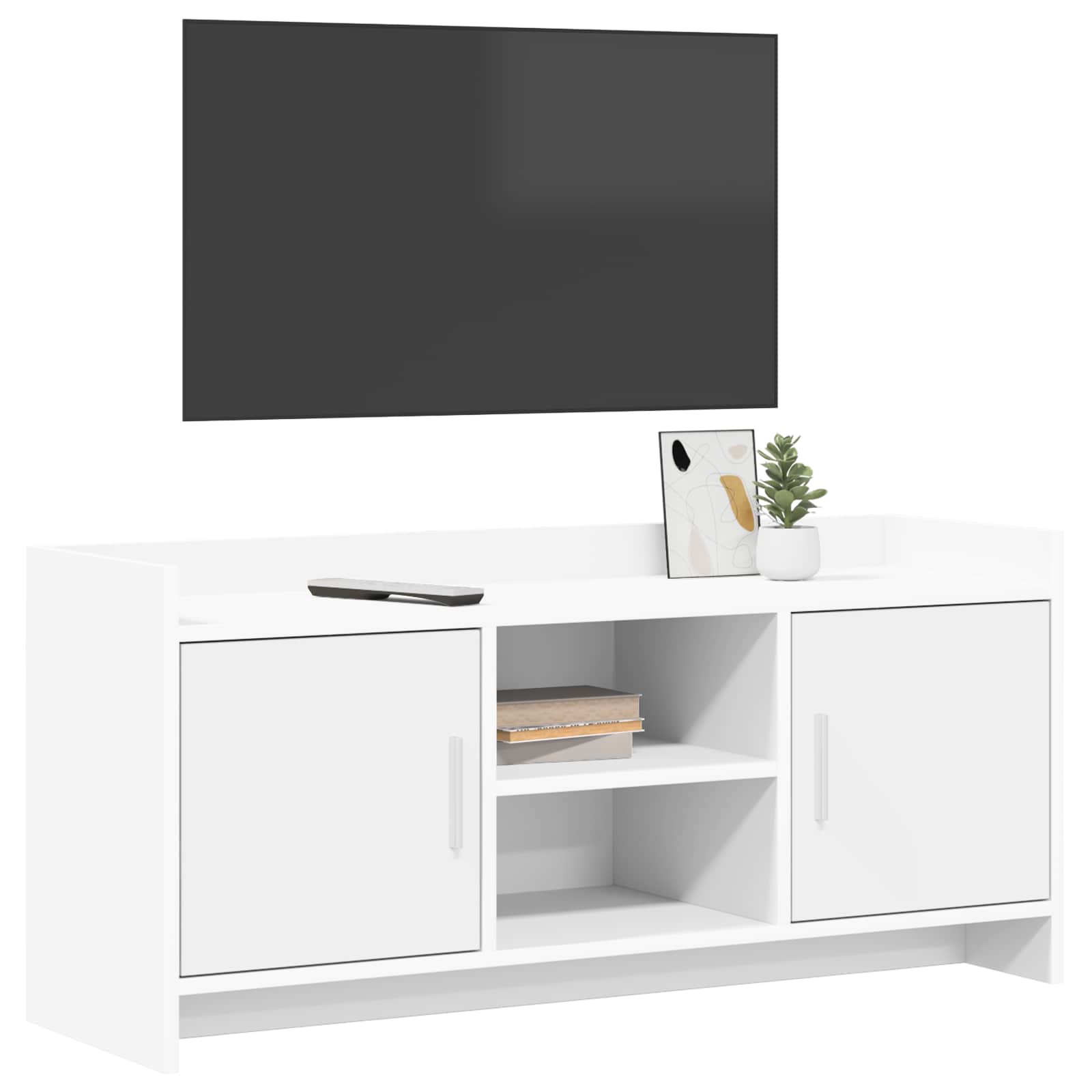 vidaXL TV-kast 102 x 33 x 47 cm Wit Bewerkt hout