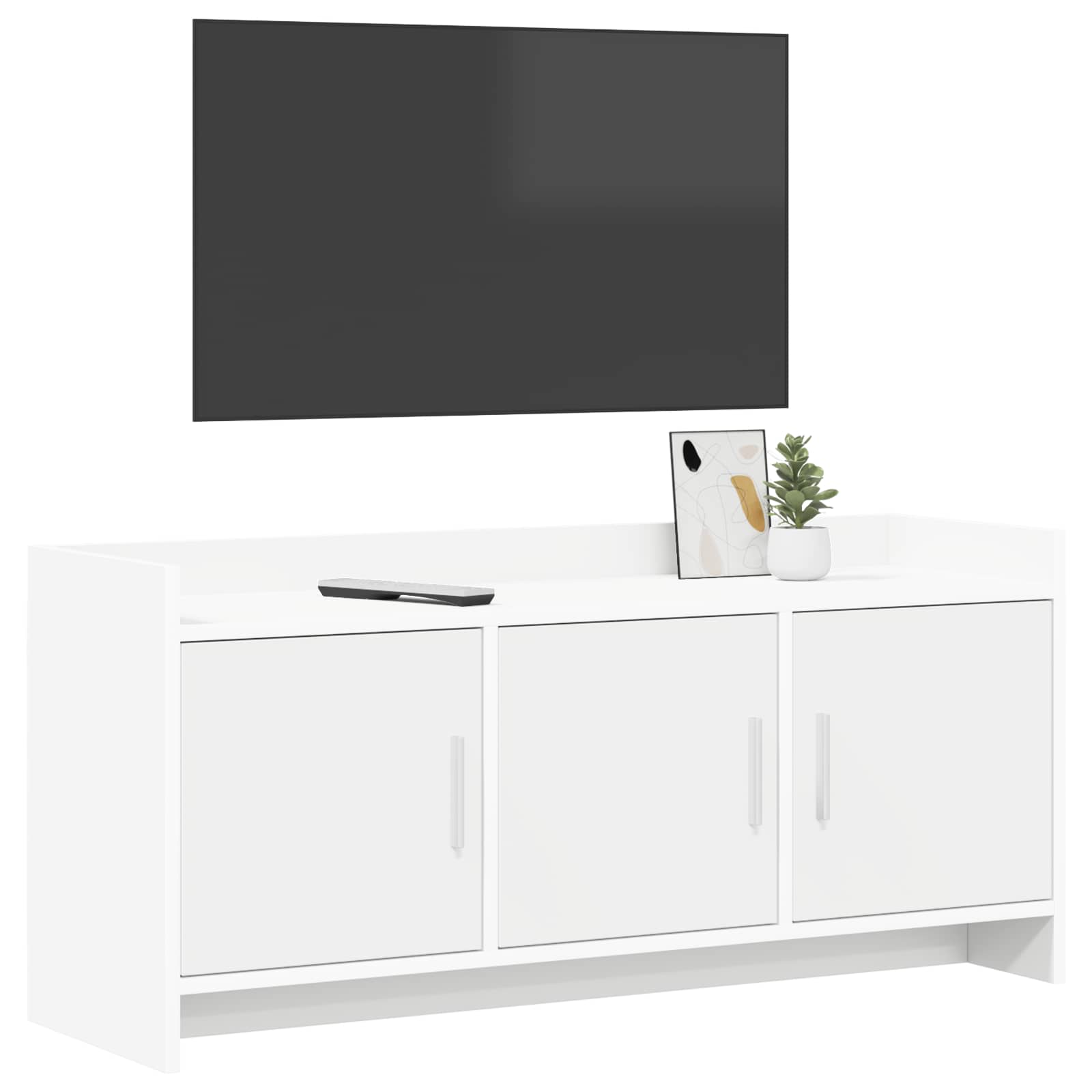 vidaXL TV-kast 102 x 33 x 47 cm Wit Bewerkt hout
