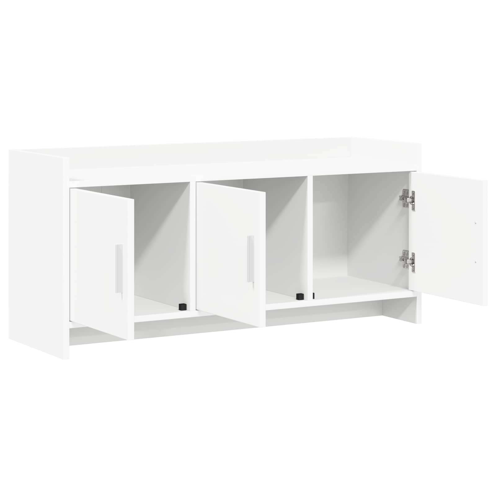 vidaXL TV-kast 102 x 33 x 47 cm Wit Bewerkt hout