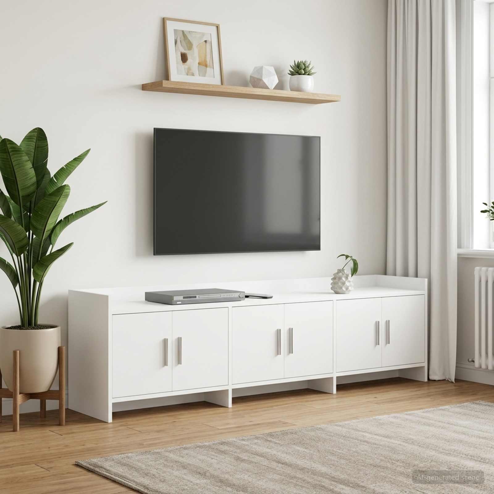 vidaXL TV-kast 168 x 33 x 47 cm Wit Bewerkt hout