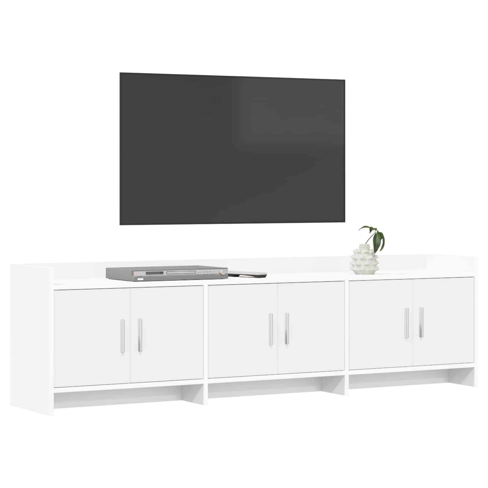 vidaXL TV-kast 168 x 33 x 47 cm Wit Bewerkt hout