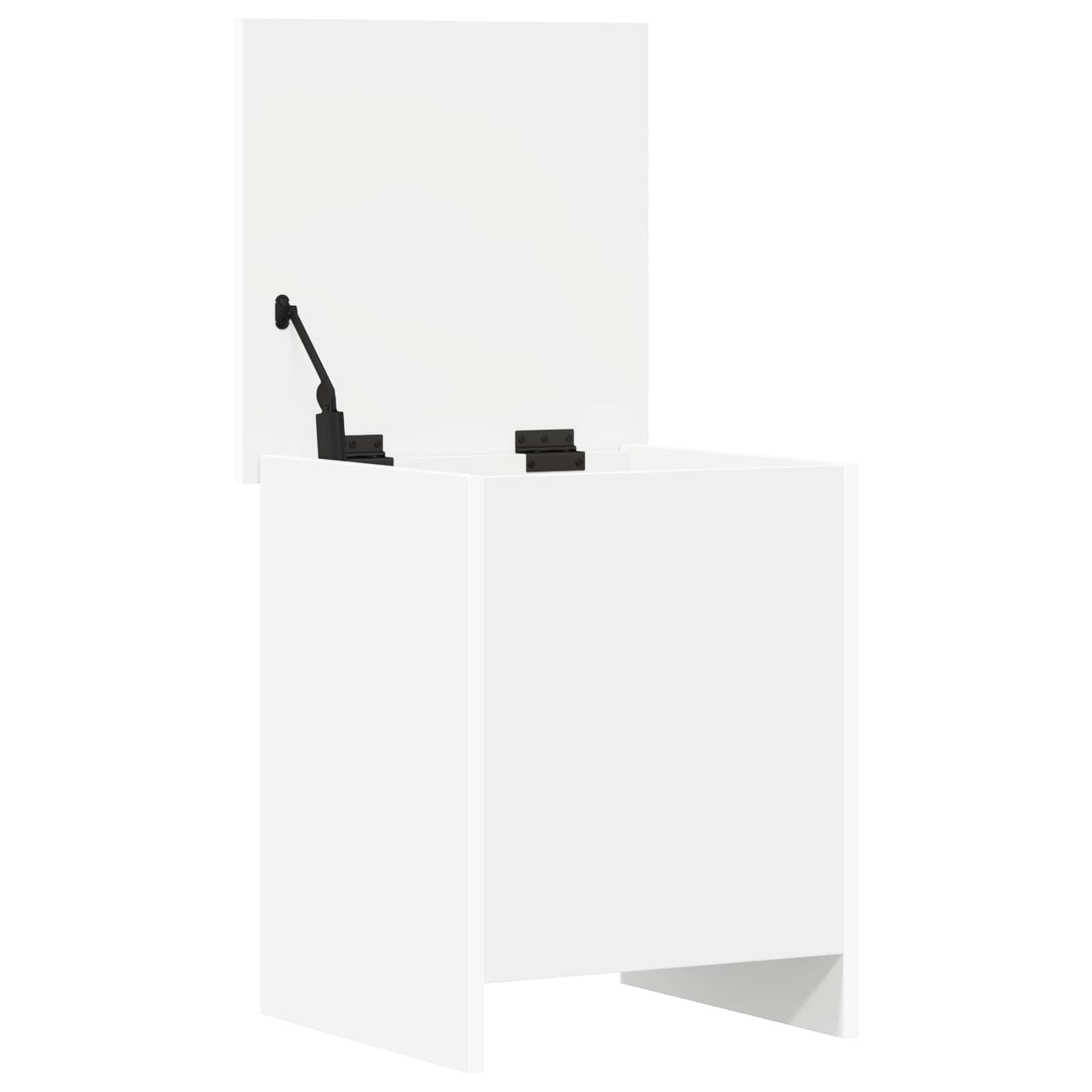 vidaXL Opbergkist met opslag Wit 40 x 40 x 50 cm Bewerkt hout