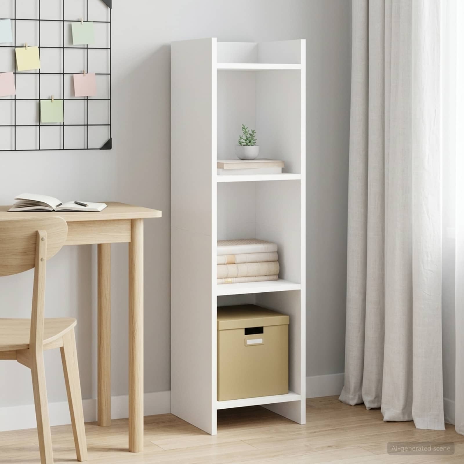 vidaXL Boekenkast Wit 30 x 30 x 111 cm Bewerkt hout