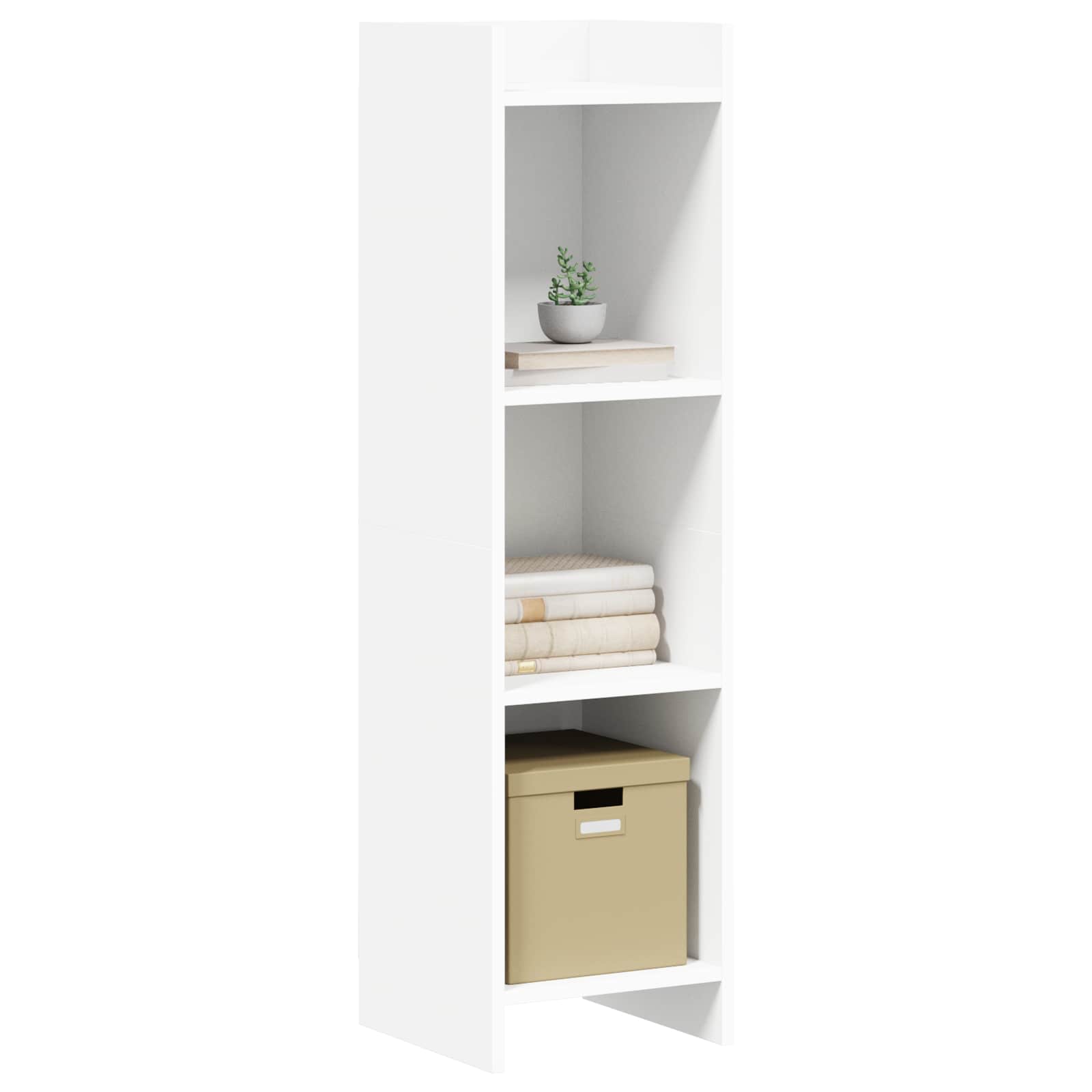 vidaXL Boekenkast Wit 30 x 30 x 111 cm Bewerkt hout