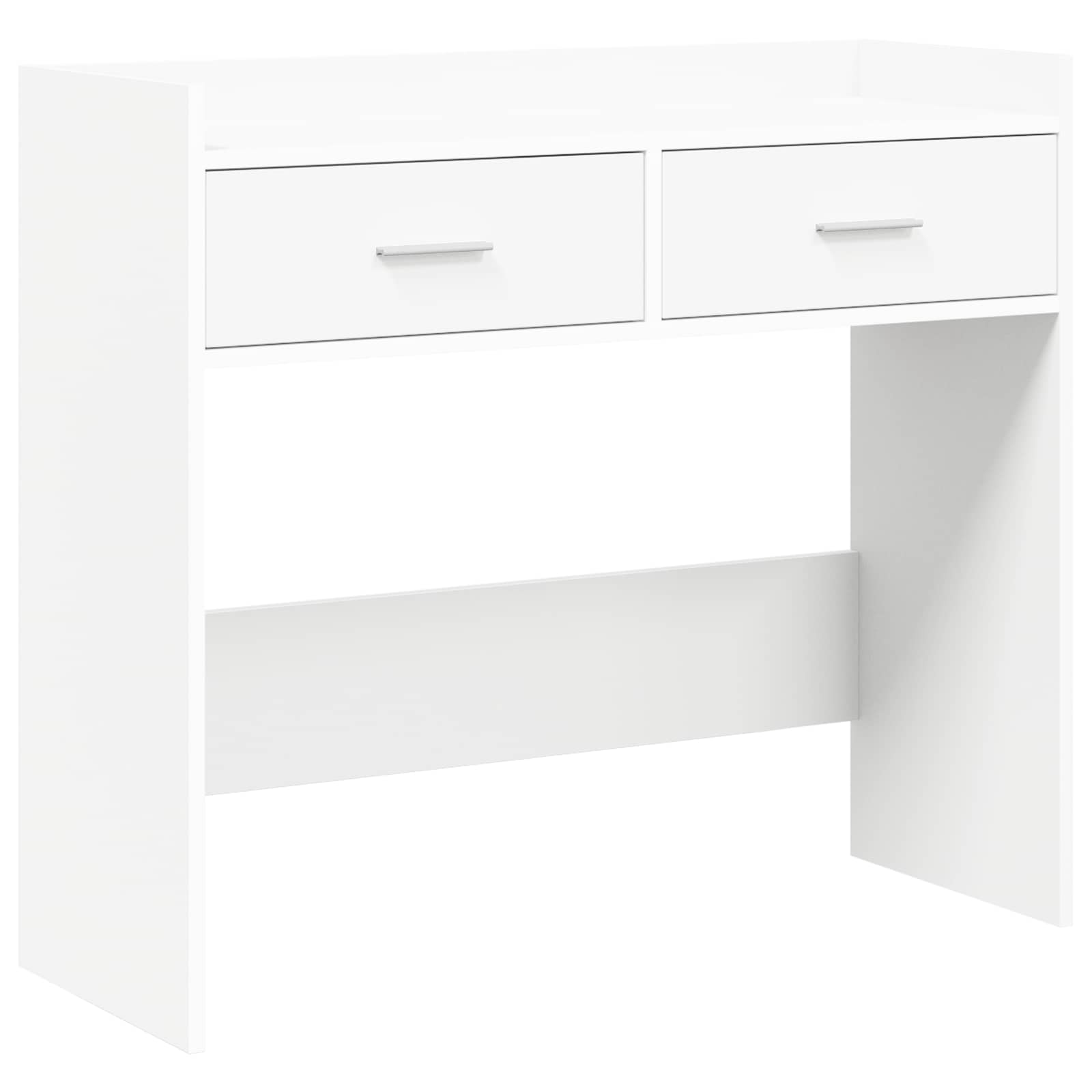 vidaXL Wandtafel Wit 90 x 35 x 80 cm Bewerkt hout
