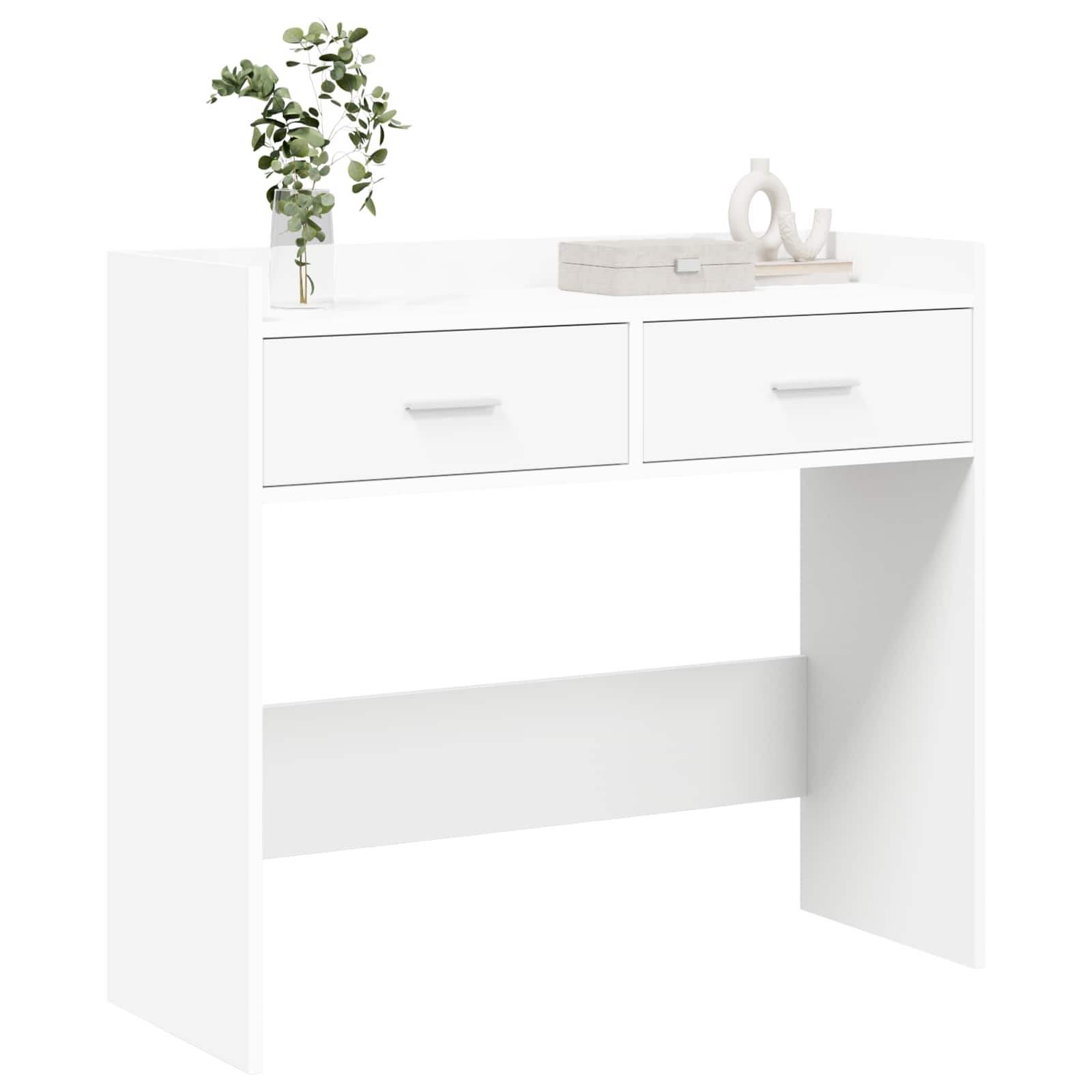 vidaXL Wandtafel Wit 90 x 35 x 80 cm Bewerkt hout