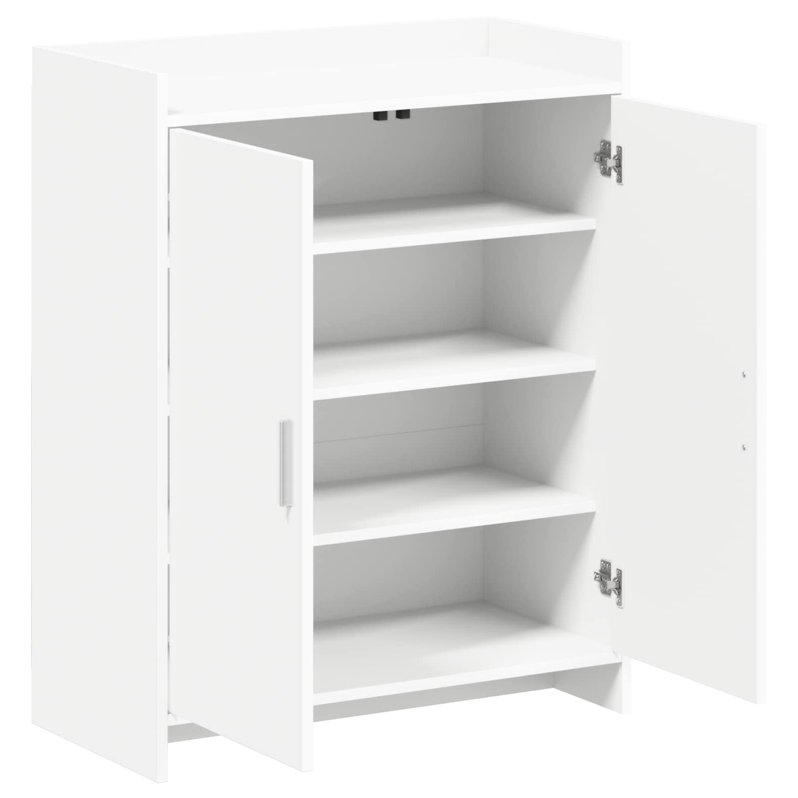 vidaXL Schoenenkast met opslag Wit 73,5 x 36 x 92 cm Bewerkt hout