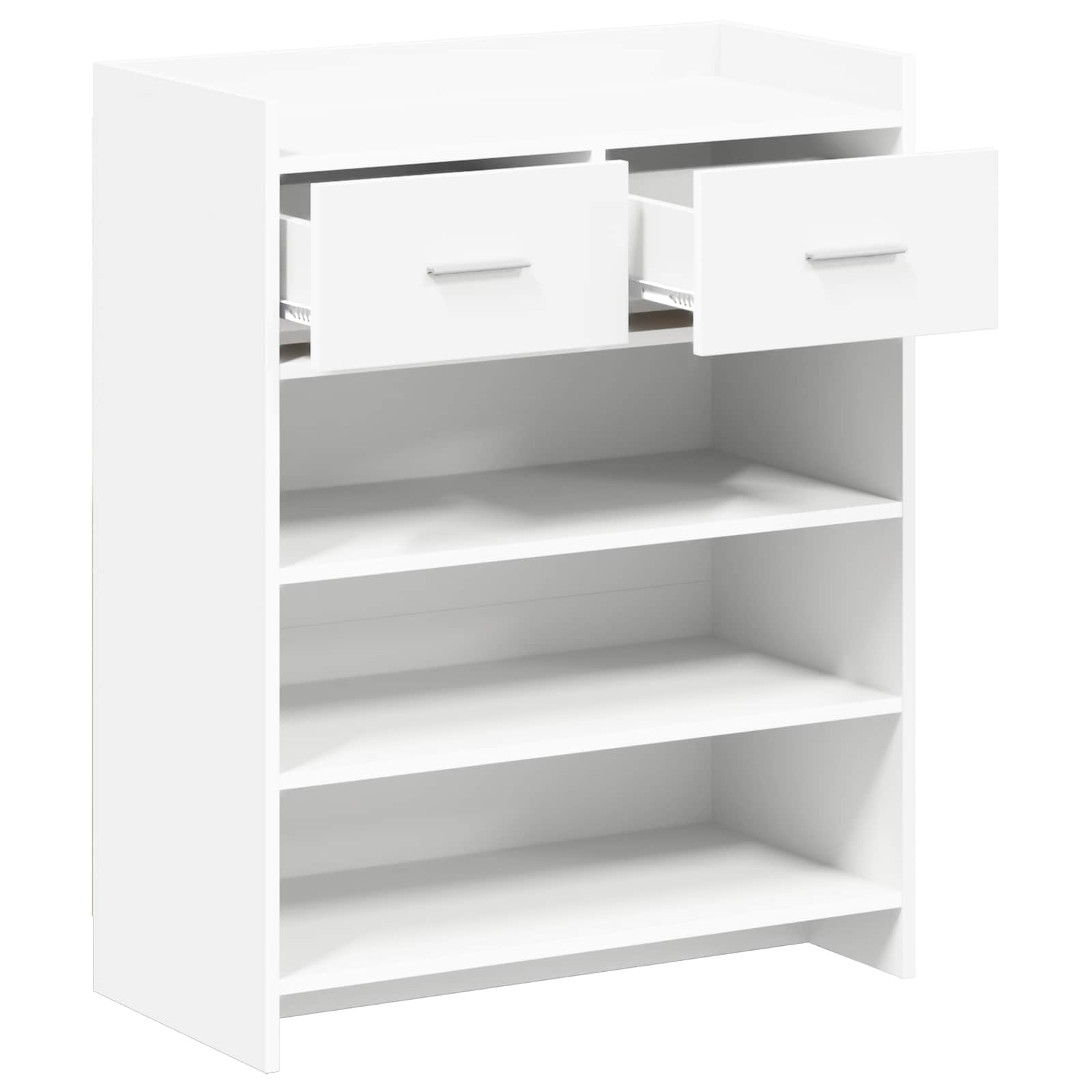 vidaXL Schoenenkast met lade Wit 73,5 x 36 x 92 cm Bewerkt hout