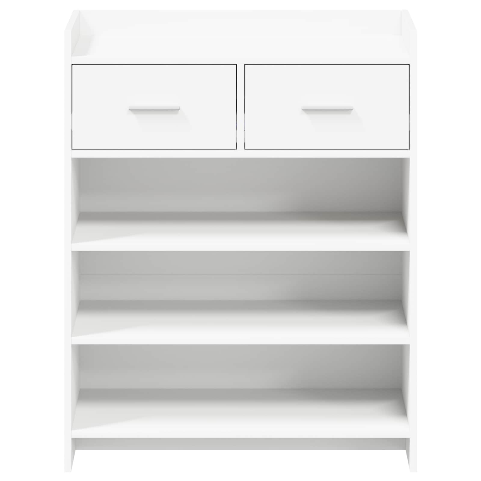 vidaXL Schoenenkast met lade Wit 73,5 x 36 x 92 cm Bewerkt hout