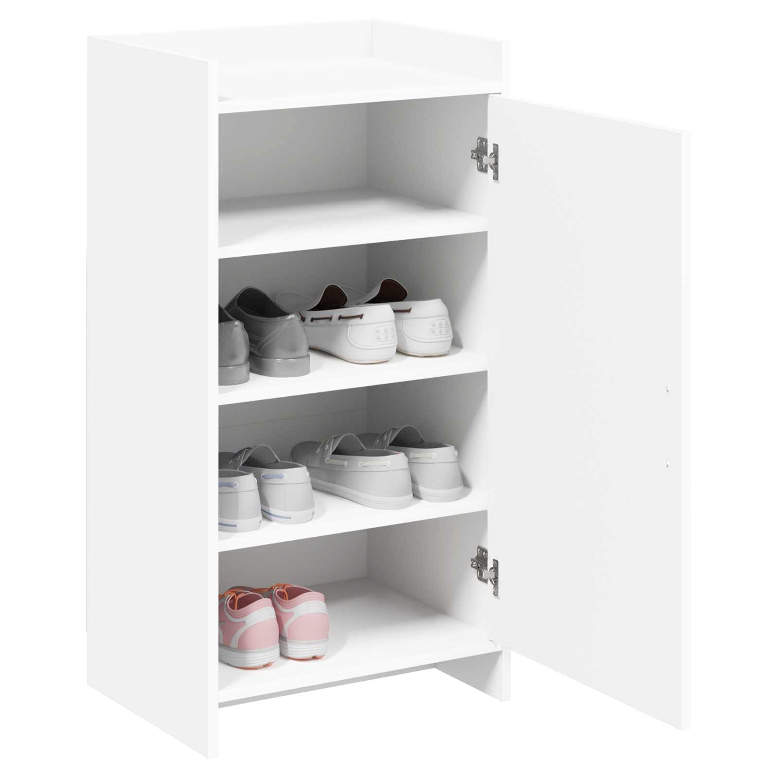 vidaXL Schoenenkast met opslag Wit 48 x 36 x 92 cm Bewerkt hout