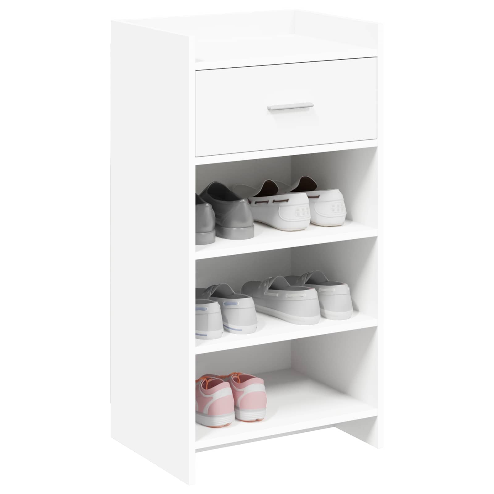 vidaXL Schoenenkast met lade Wit 48 x 36 x 92 cm Bewerkt hout