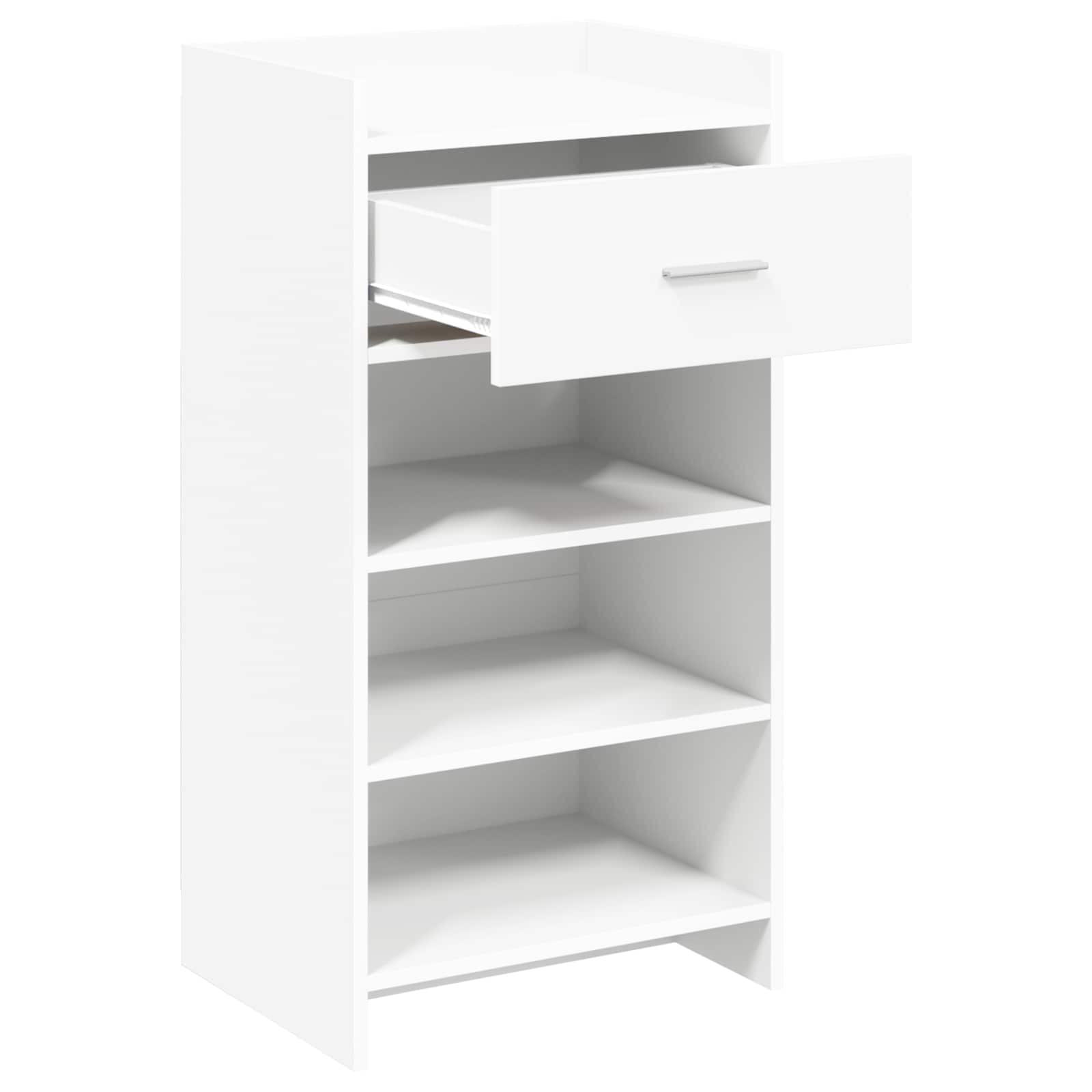 vidaXL Schoenenkast met lade Wit 48 x 36 x 92 cm Bewerkt hout