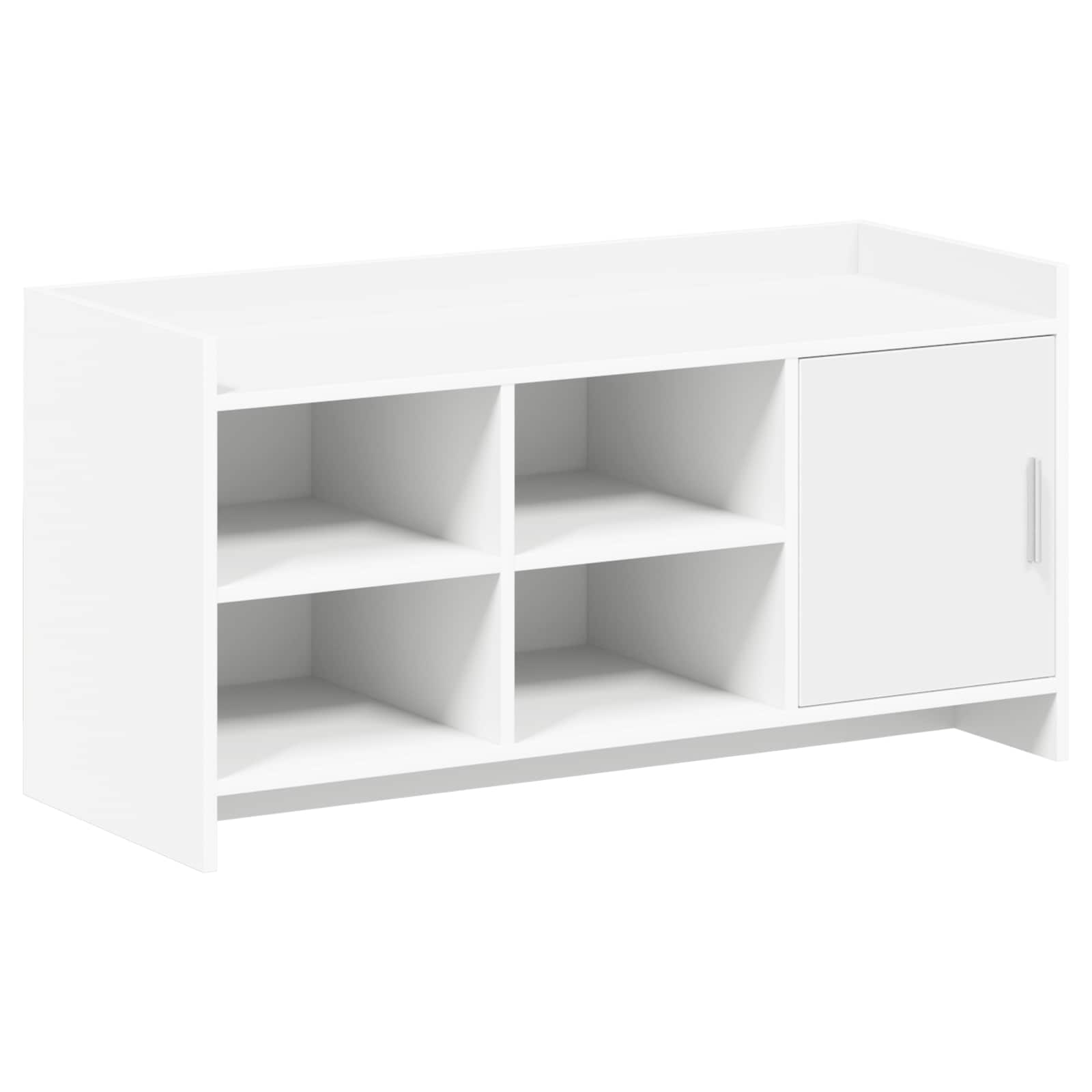 vidaXL Schoenenkast met opslag Wit 100 x 39,5 x 51 cm Bewerkt hout