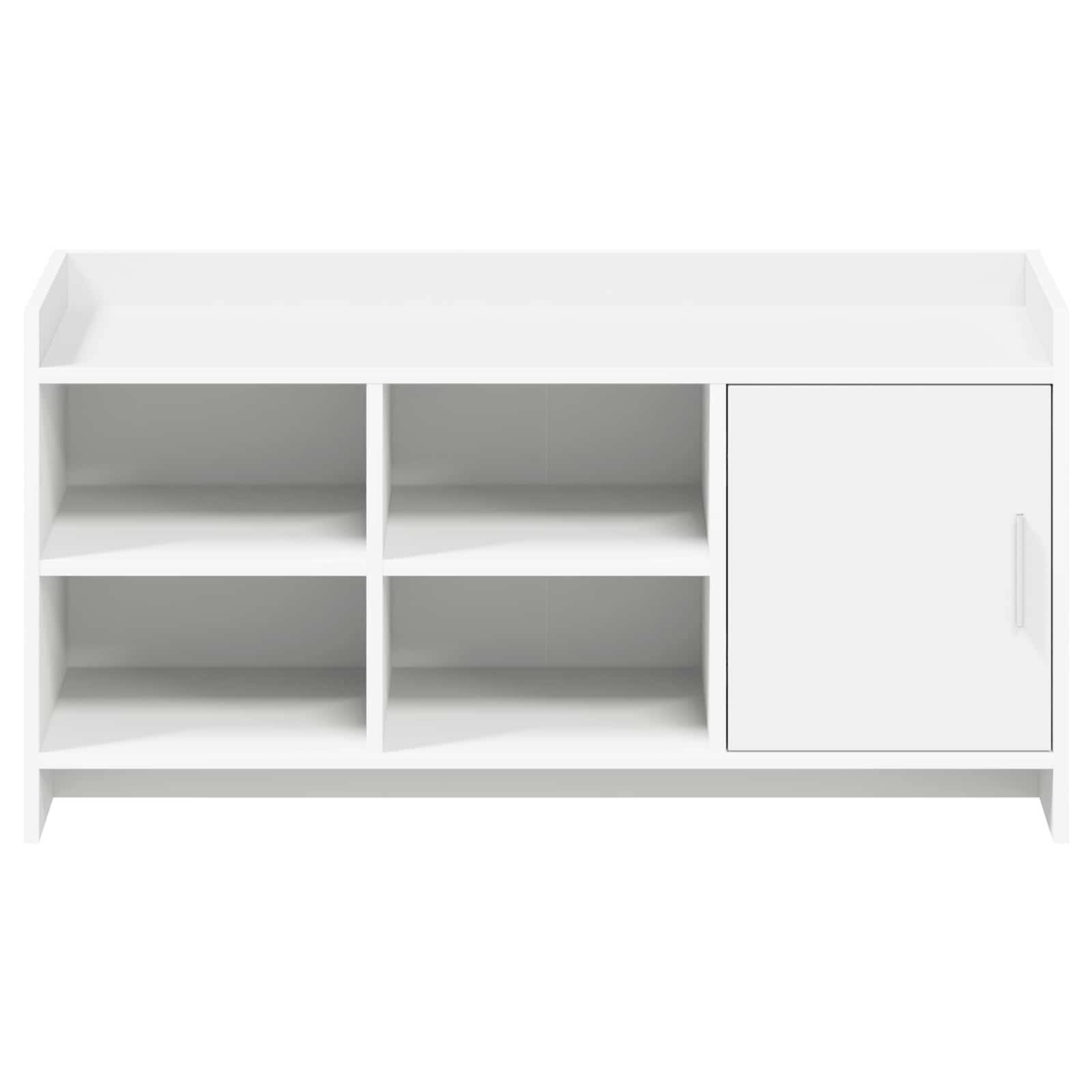 vidaXL Schoenenkast met opslag Wit 100 x 39,5 x 51 cm Bewerkt hout