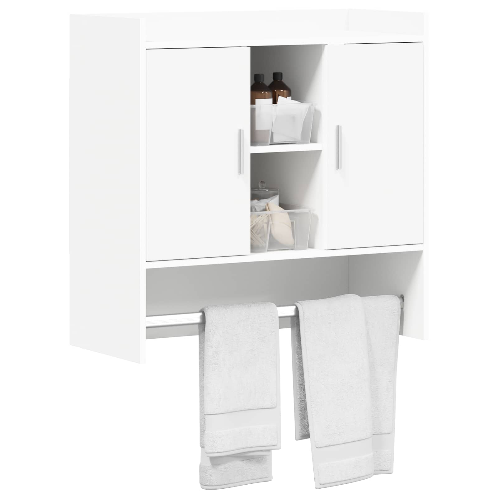 vidaXL Wandplank Muurmontage Wit 80 x 36 x 80 cm Bewerkt hout