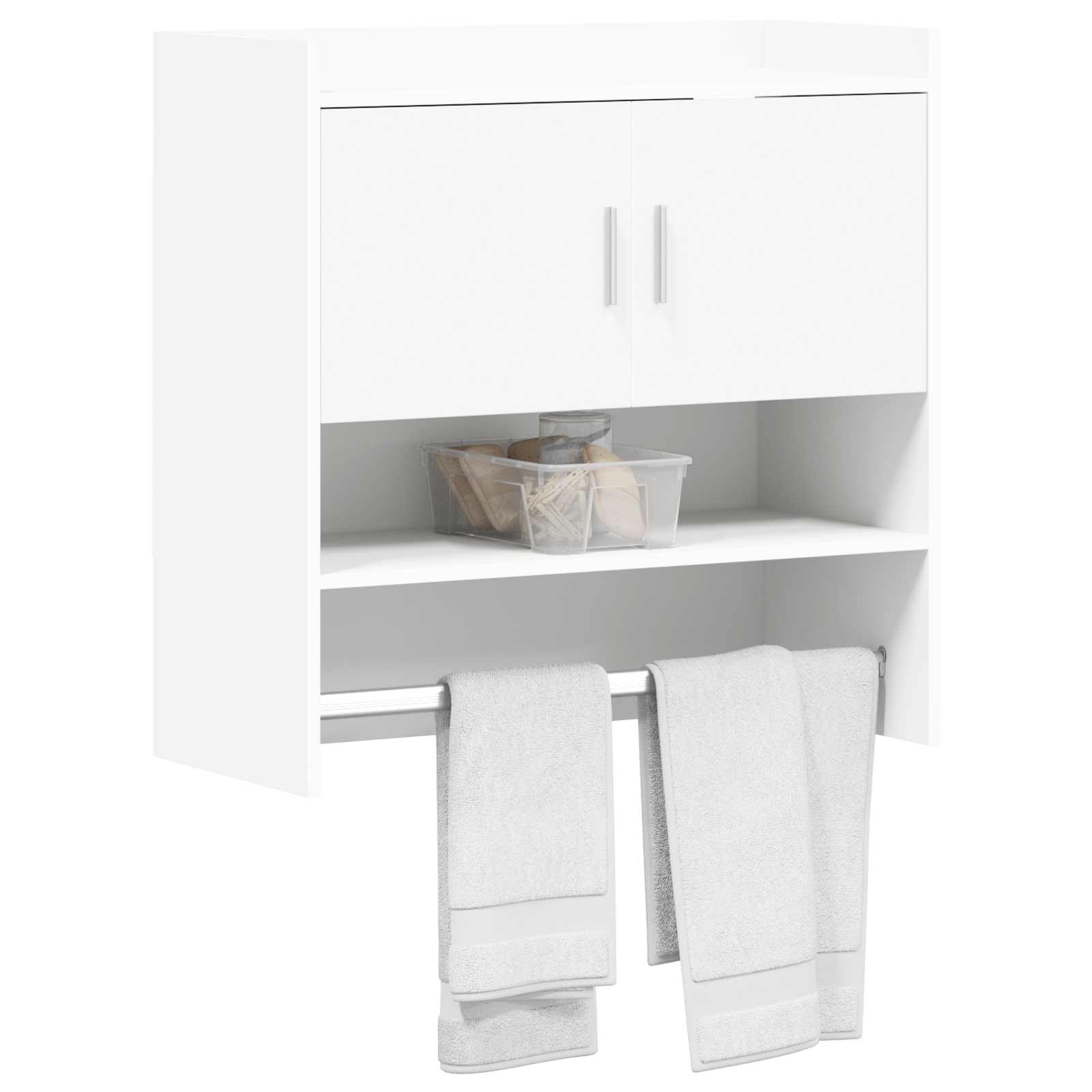 vidaXL Wandplank Muurmontage Wit 80 x 36 x 80 cm Bewerkt hout