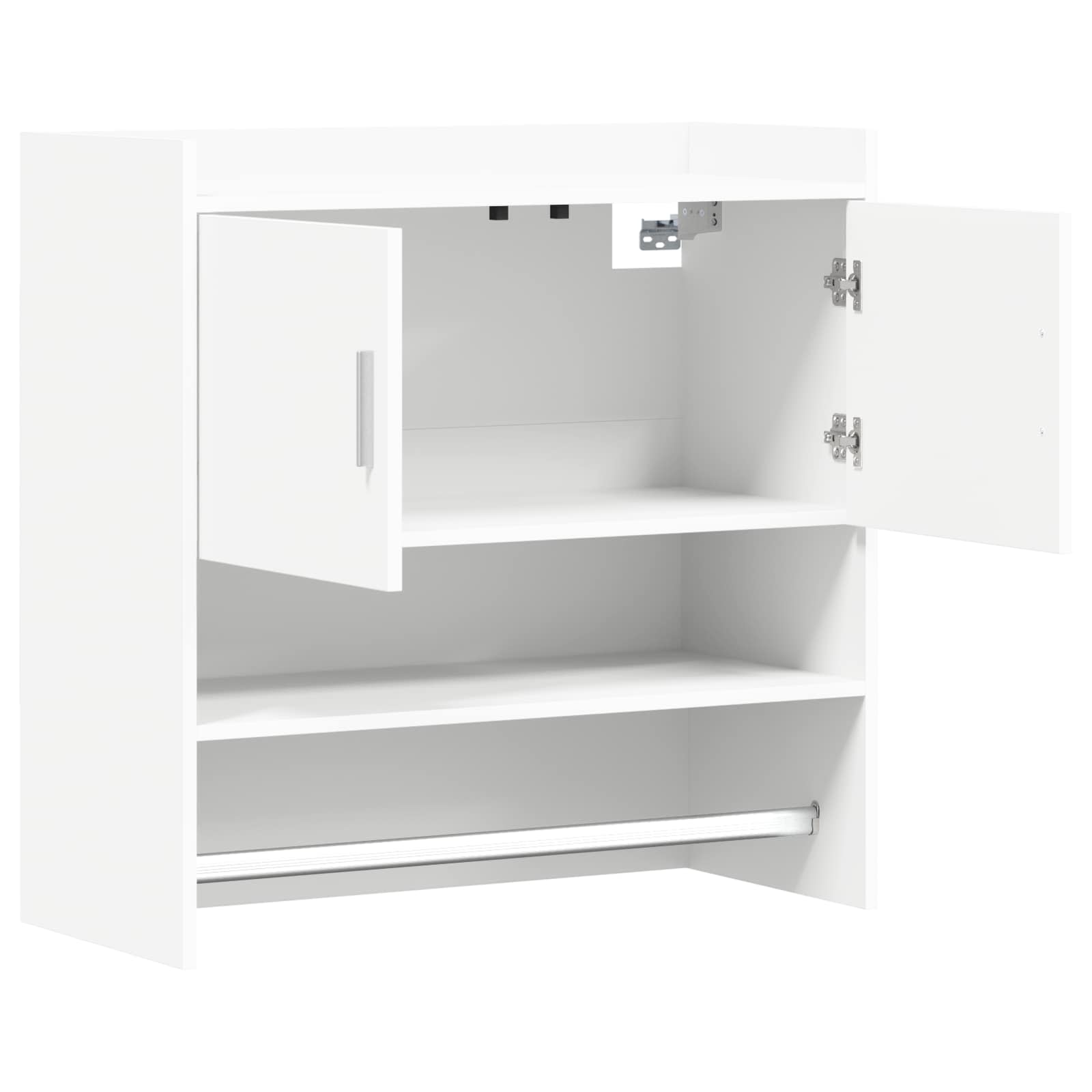 vidaXL Wandplank Muurmontage Wit 80 x 36 x 80 cm Bewerkt hout