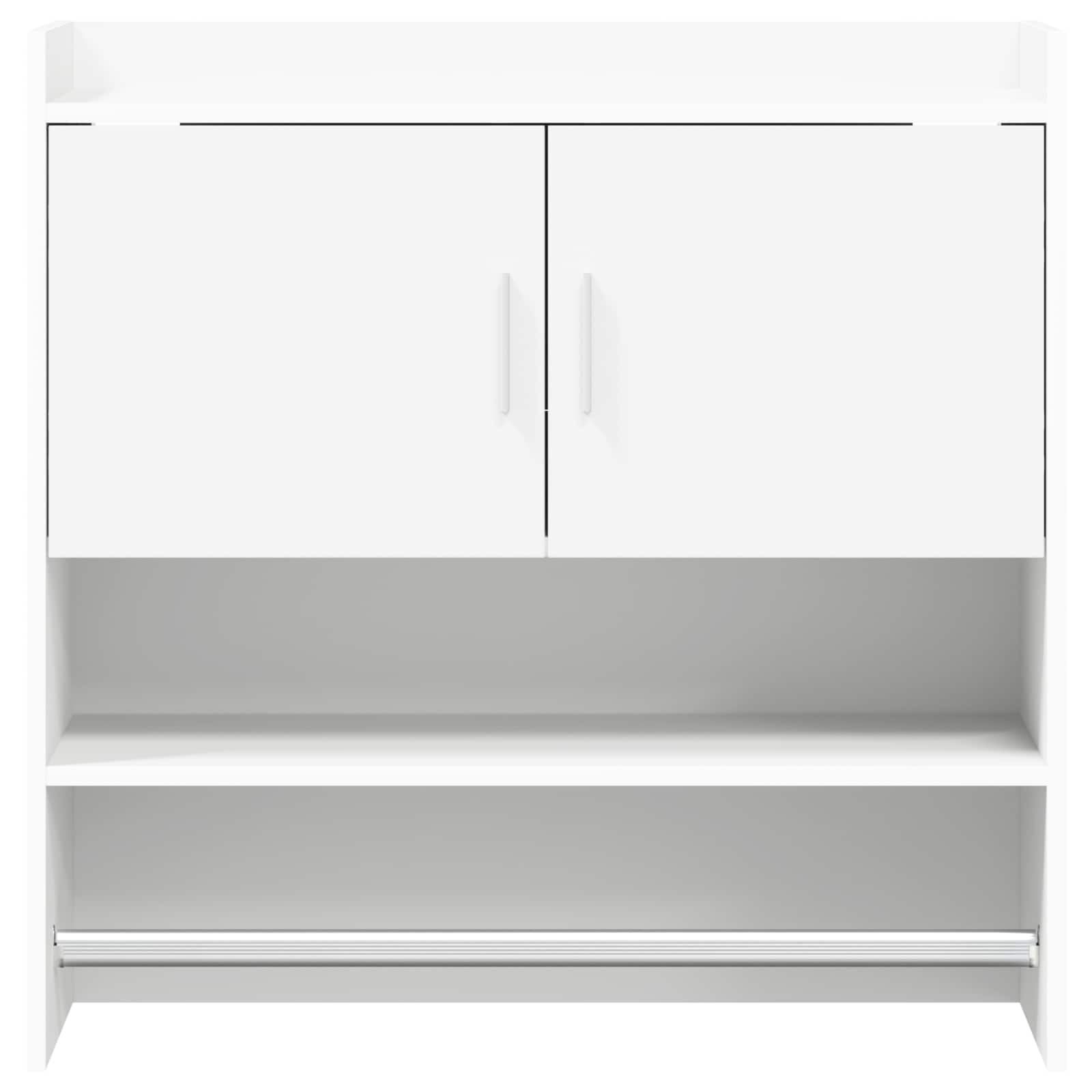 vidaXL Wandplank Muurmontage Wit 80 x 36 x 80 cm Bewerkt hout