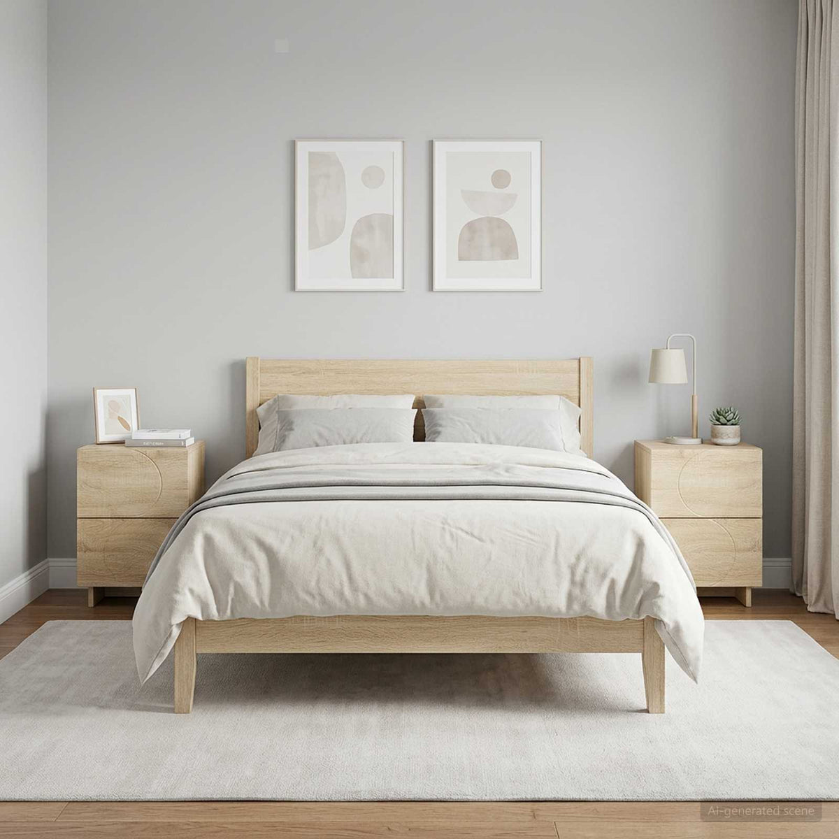 vidaXL Nachtkastje 2 st Wit 33,5 x 34,5 x 50 cm Bewerkt hout