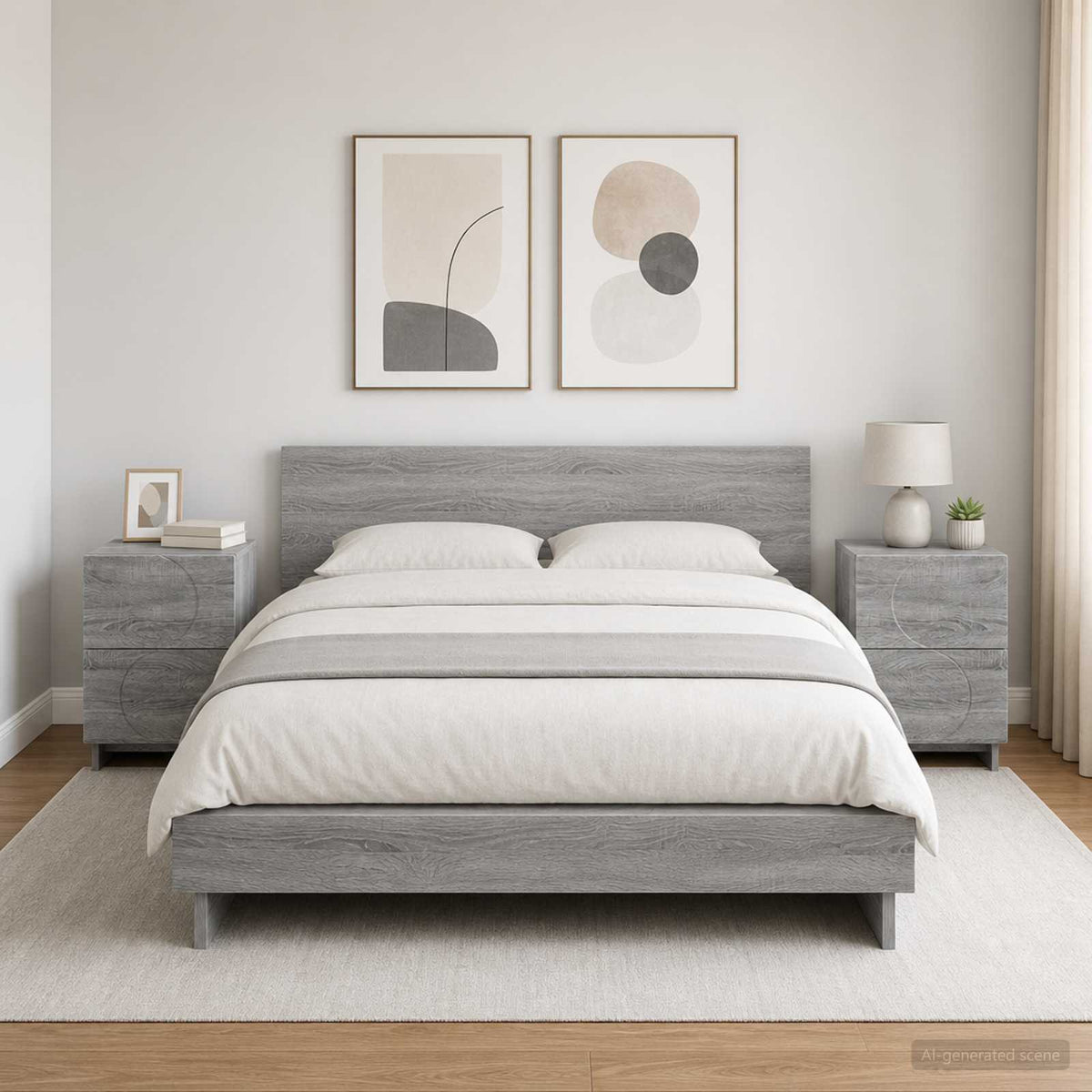 vidaXL Nachtkastje 2 st Wit 33,5 x 34,5 x 50 cm Bewerkt hout