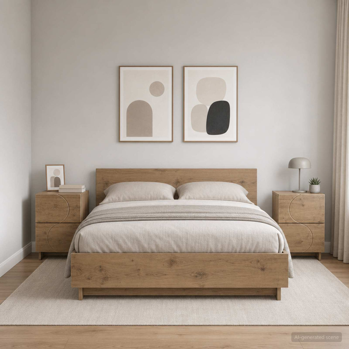 vidaXL Nachtkastje 2 st Wit 33,5 x 34,5 x 50 cm Bewerkt hout
