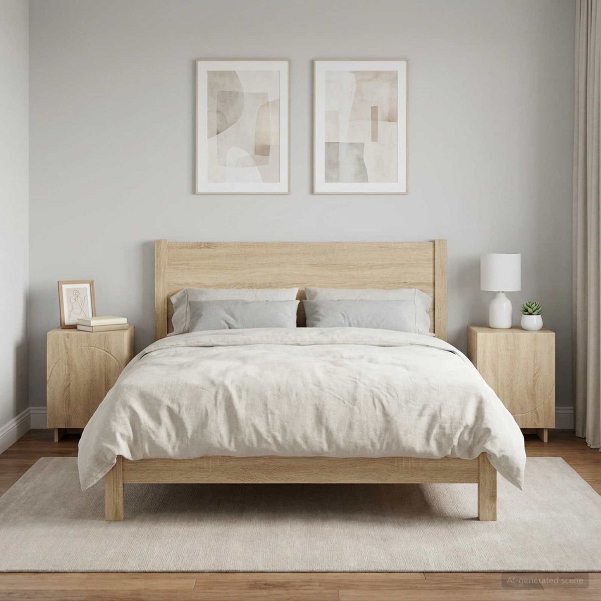 vidaXL Nachtkastje 2 pcs Gerookt eiken 33,5 x 34,5 x 50 cm