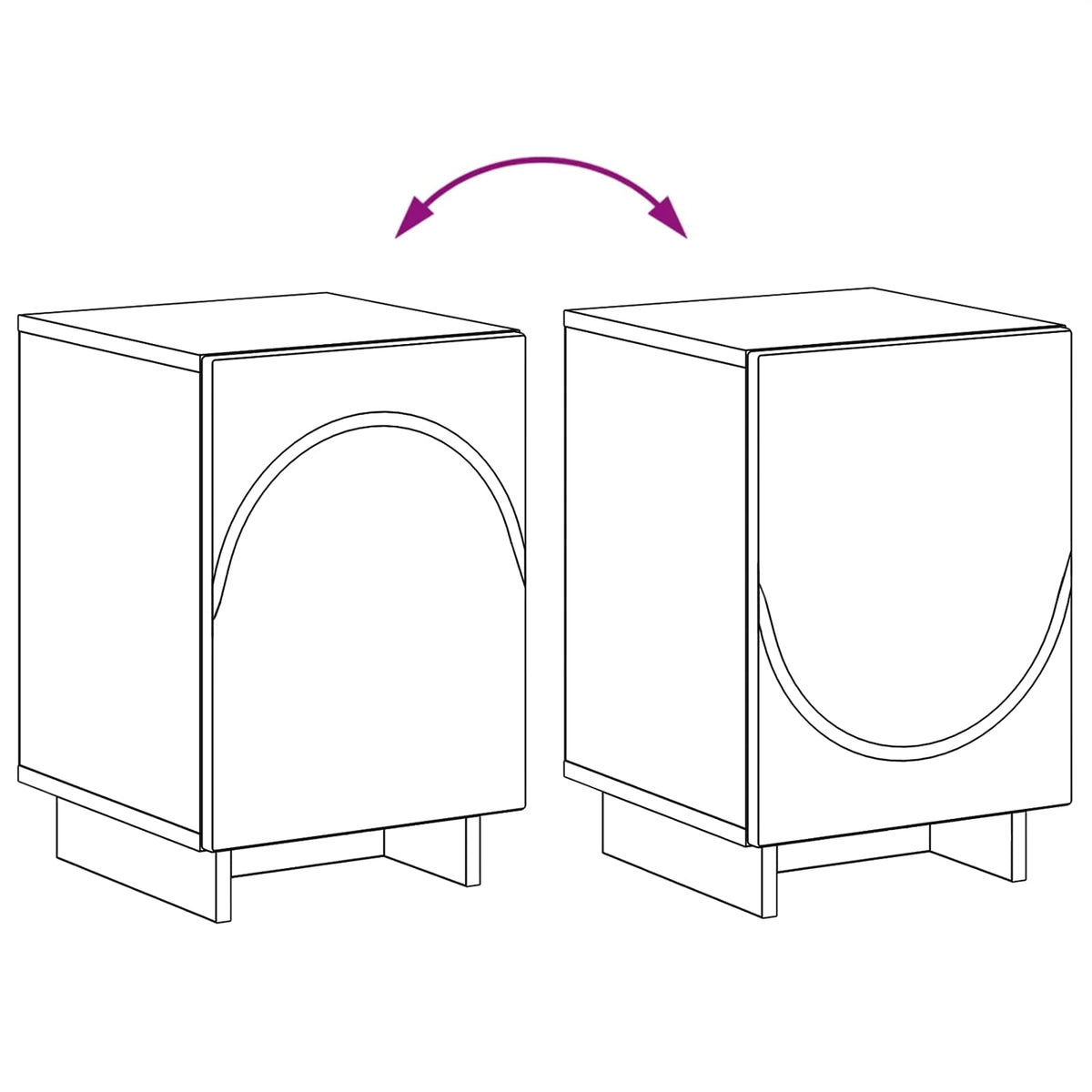 vidaXL Nachtkastje 2 pcs Gerookt eiken 33,5 x 34,5 x 50 cm