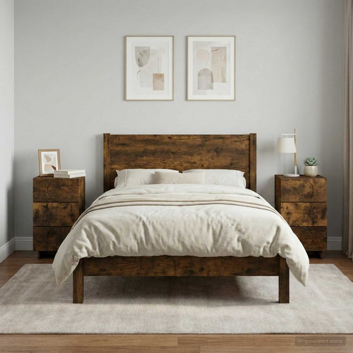 vidaXL Nachtkastje Wit 33,5 x 34,5 x 60 cm Bewerkt hout