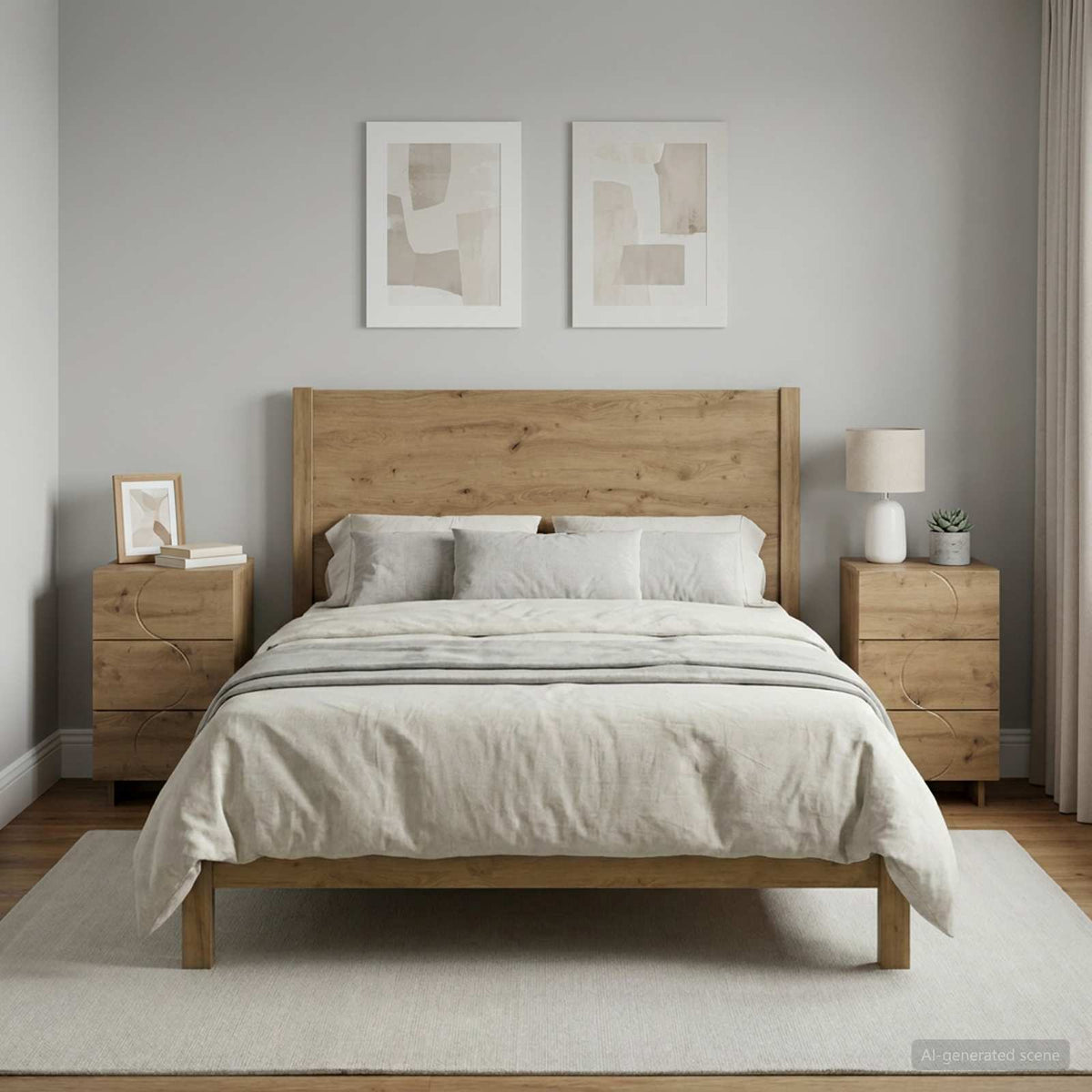 vidaXL Nachtkastje Wit 33,5 x 34,5 x 60 cm Bewerkt hout