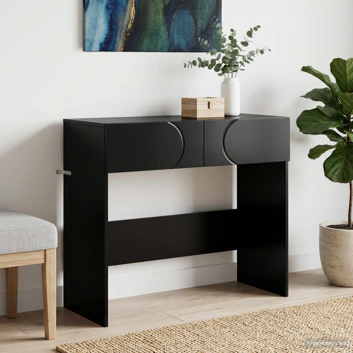 vidaXL Consoletafel Sonoma Eiken 96,5 x 38 x 75 cm Bewerkt hout