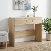 vidaXL Consoletafel Sonoma Eiken 96,5 x 38 x 75 cm Bewerkt hout