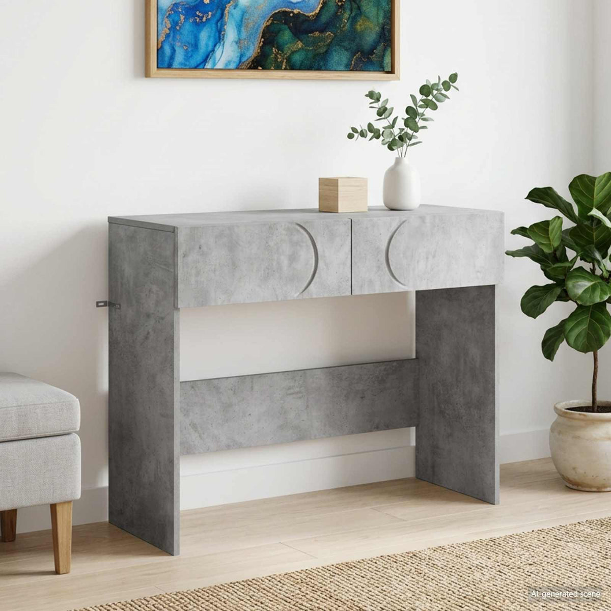 vidaXL Consoletafel Sonoma Eiken 96,5 x 38 x 75 cm Bewerkt hout