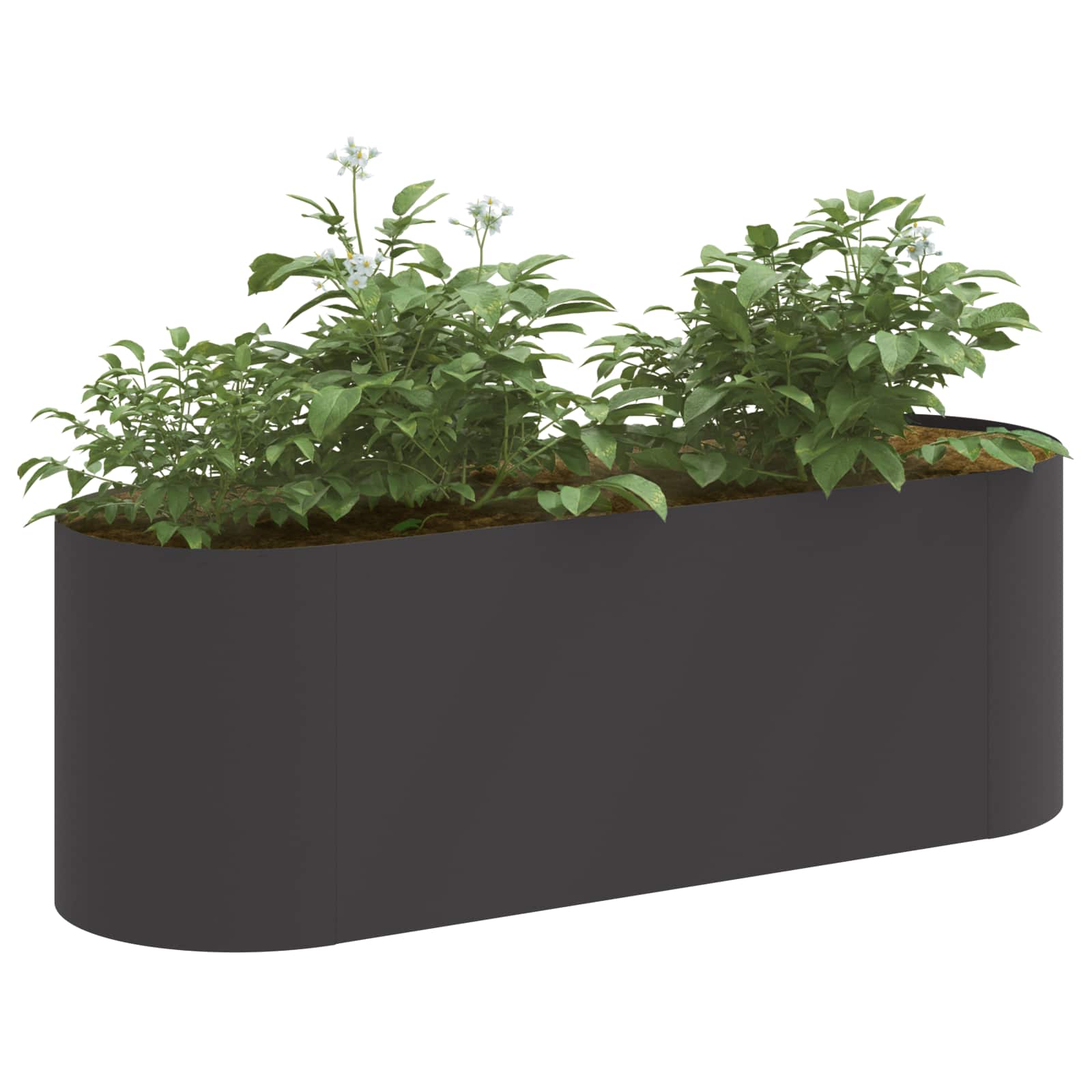 vidaXL Verhoogd Tuinbed Zwart 120 x 40 x 40 cm Staal