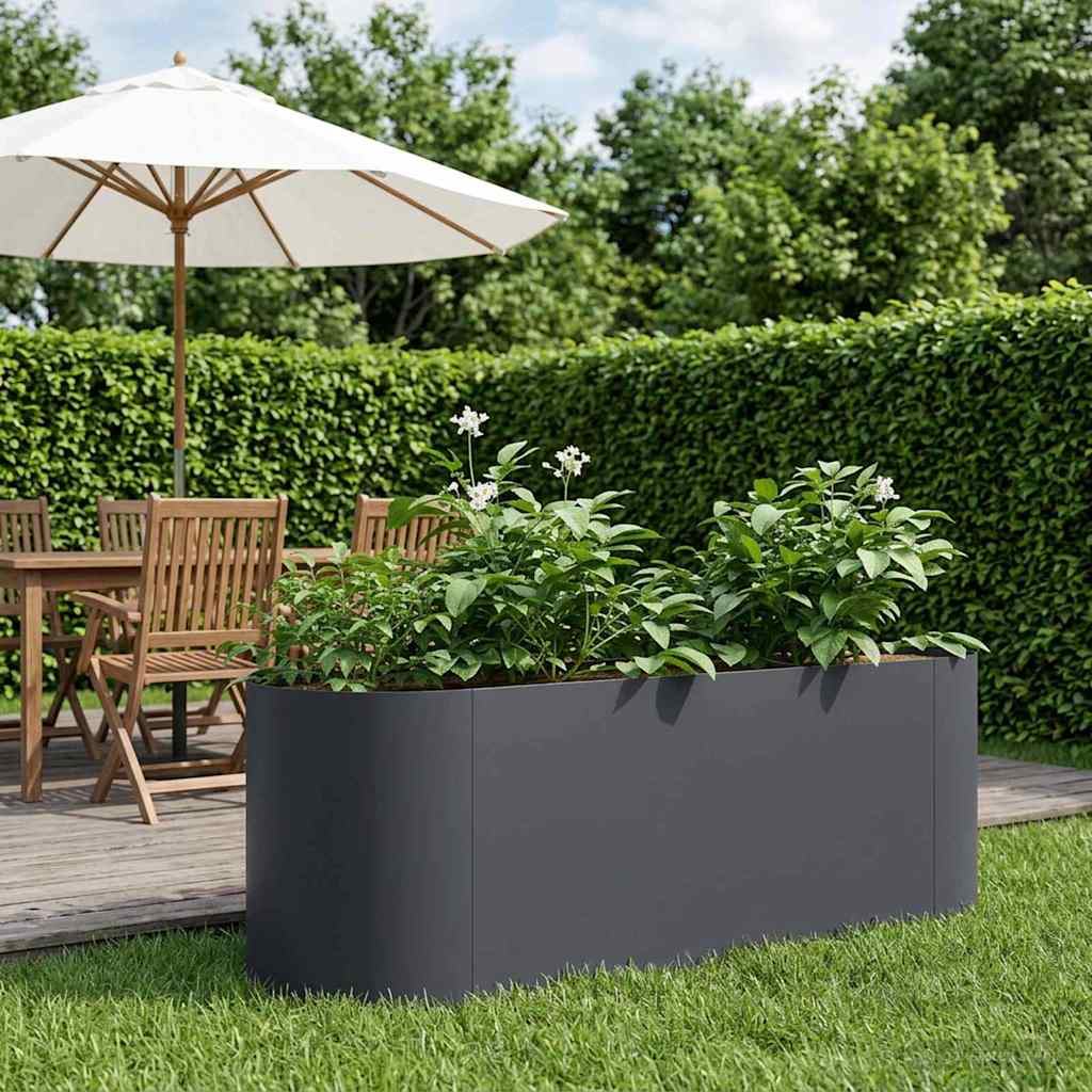 vidaXL Verhoogd Tuinbed Zwart 120 x 40 x 40 cm Staal