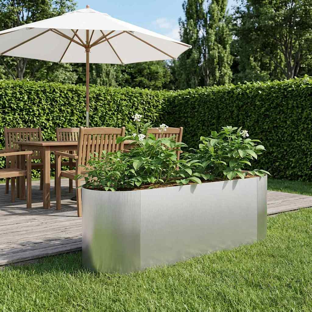 vidaXL Verhoogd Tuinbed Zwart 120 x 40 x 40 cm Staal