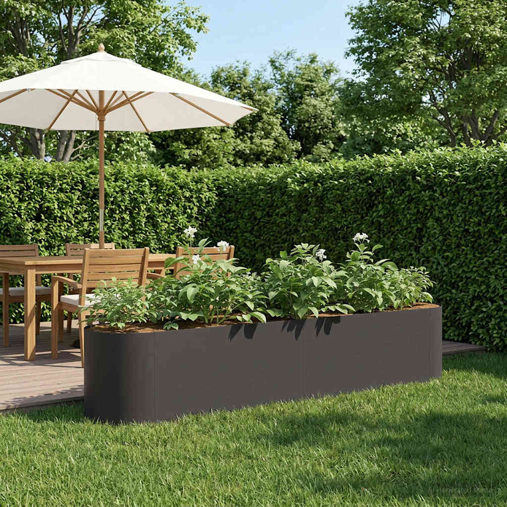 vidaXL Verhoogd Tuinbed Zwart 120 x 40 x 40 cm Staal