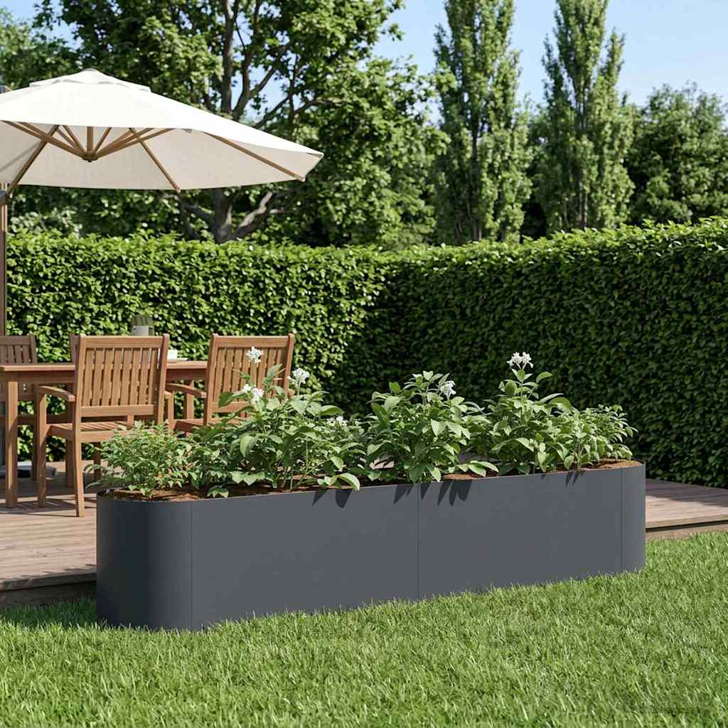 vidaXL Verhoogd Tuinbed Zwart 120 x 40 x 40 cm Staal