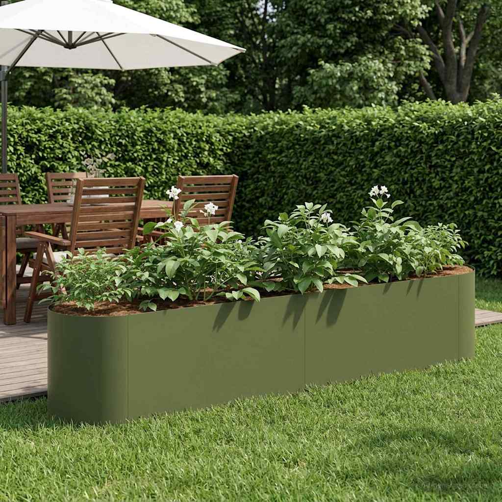vidaXL Verhoogd Tuinbed Zwart 120 x 40 x 40 cm Staal