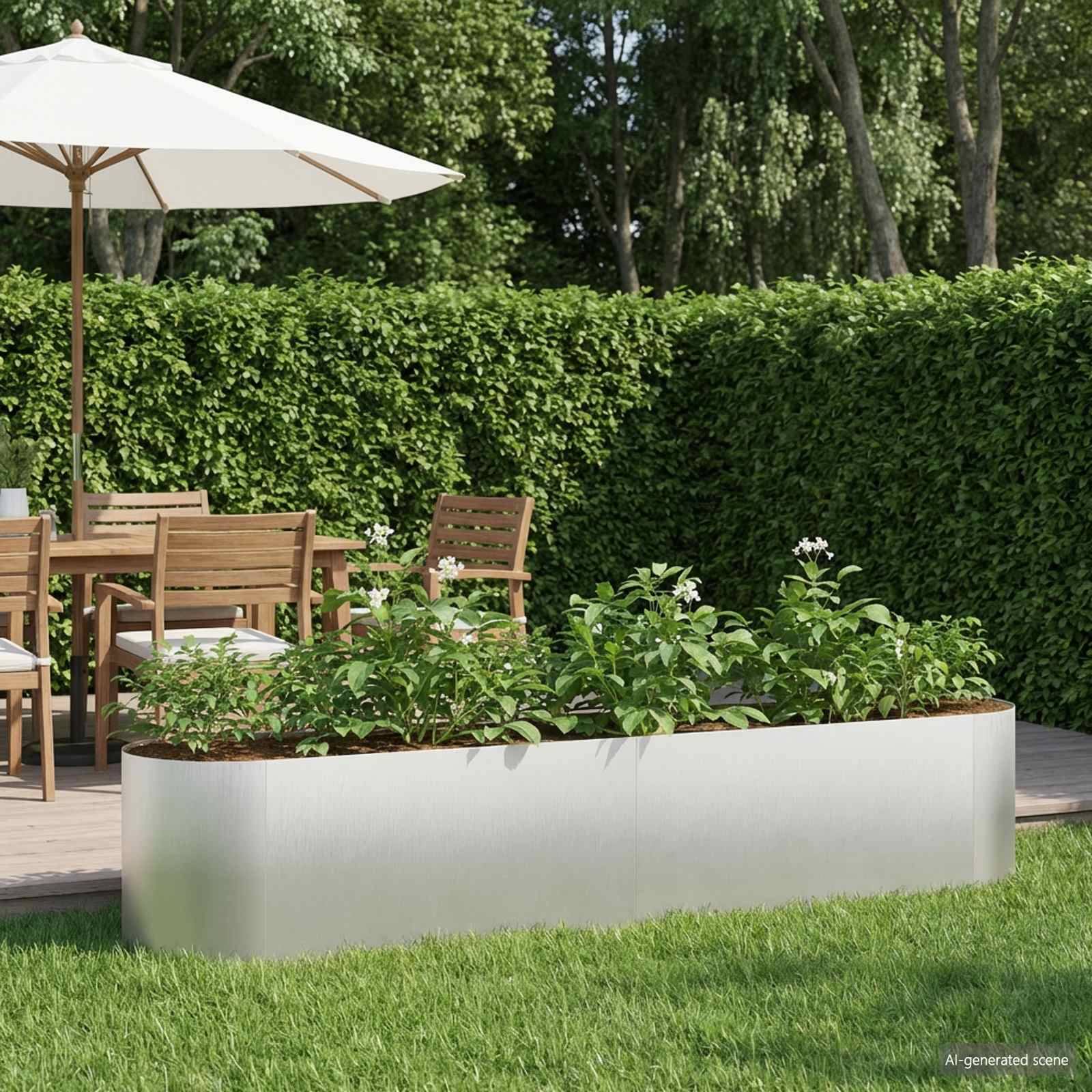 vidaXL Verhoogd Tuinbed Zwart 120 x 40 x 40 cm Staal