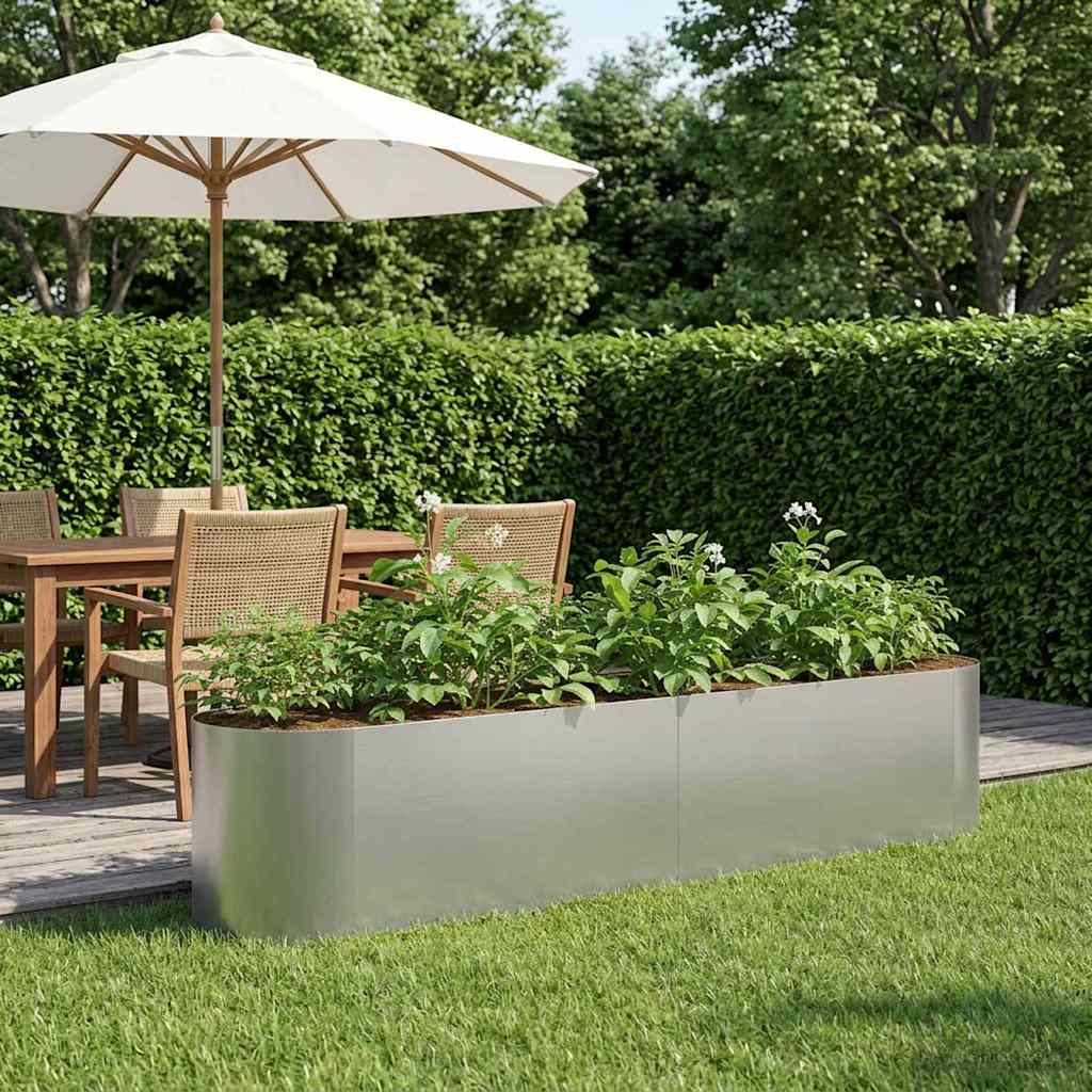 vidaXL Verhoogd Tuinbed Zwart 120 x 40 x 40 cm Staal