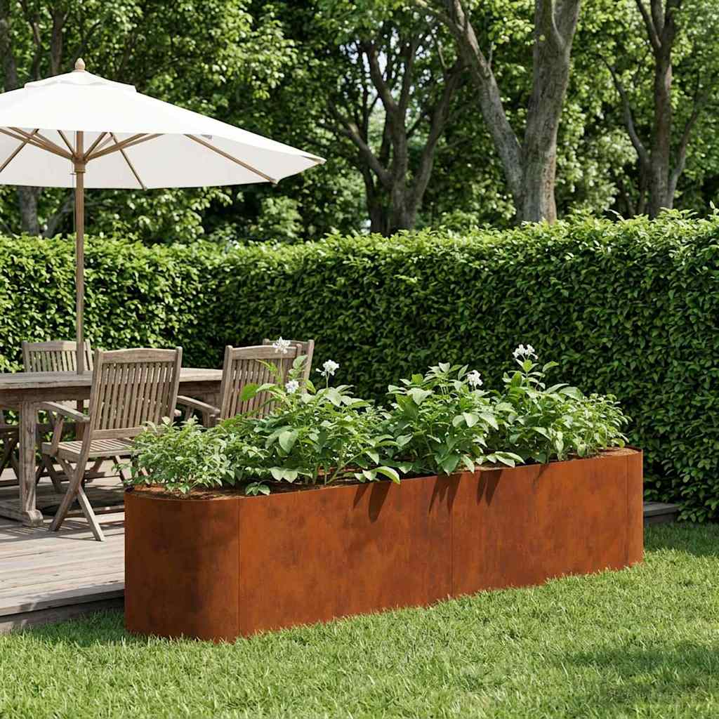 vidaXL Verhoogd Tuinbed Zwart 120 x 40 x 40 cm Staal
