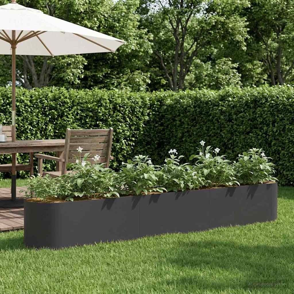 vidaXL Verhoogd Tuinbed Zwart 120 x 40 x 40 cm Staal