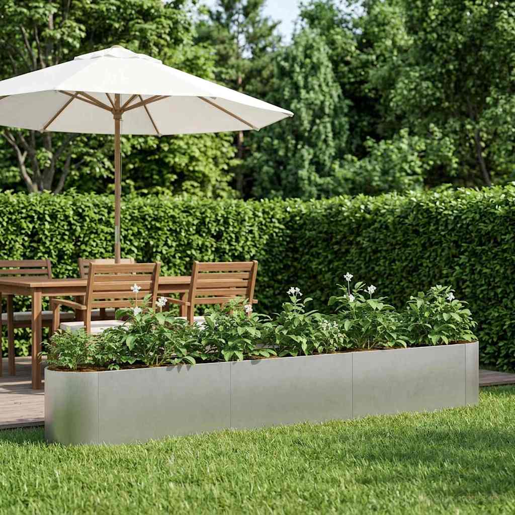 vidaXL Verhoogd Tuinbed Zwart 120 x 40 x 40 cm Staal