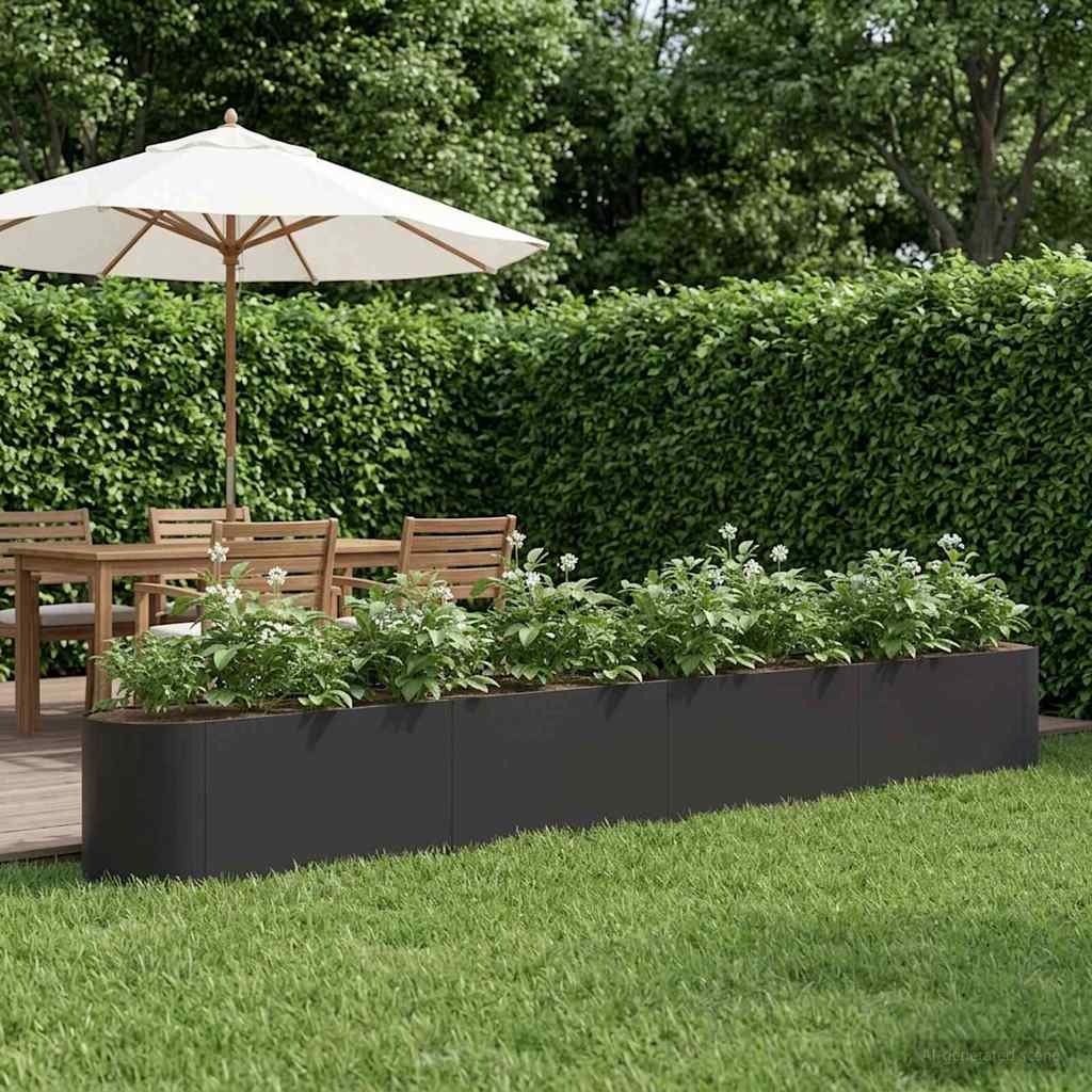 vidaXL Verhoogd Tuinbed Zwart 120 x 40 x 40 cm Staal