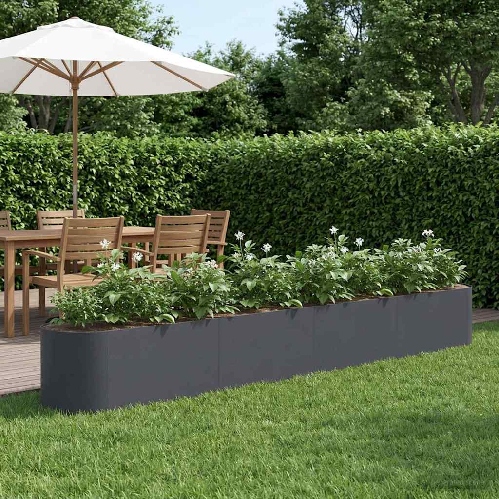 vidaXL Verhoogd Tuinbed Zwart 120 x 40 x 40 cm Staal