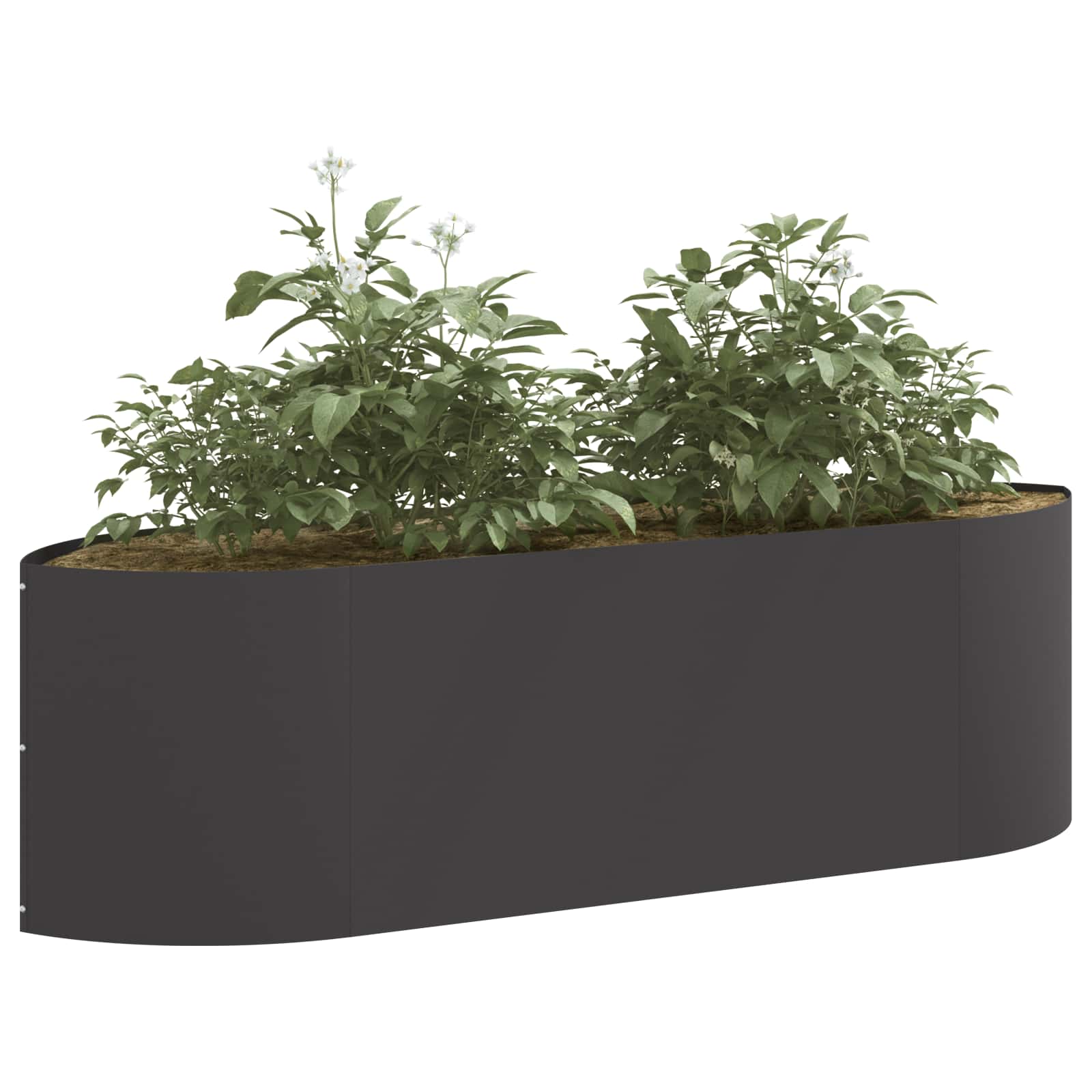 vidaXL Verhoogd Tuinbed Zwart 140 x 40 x 40 cm Staal