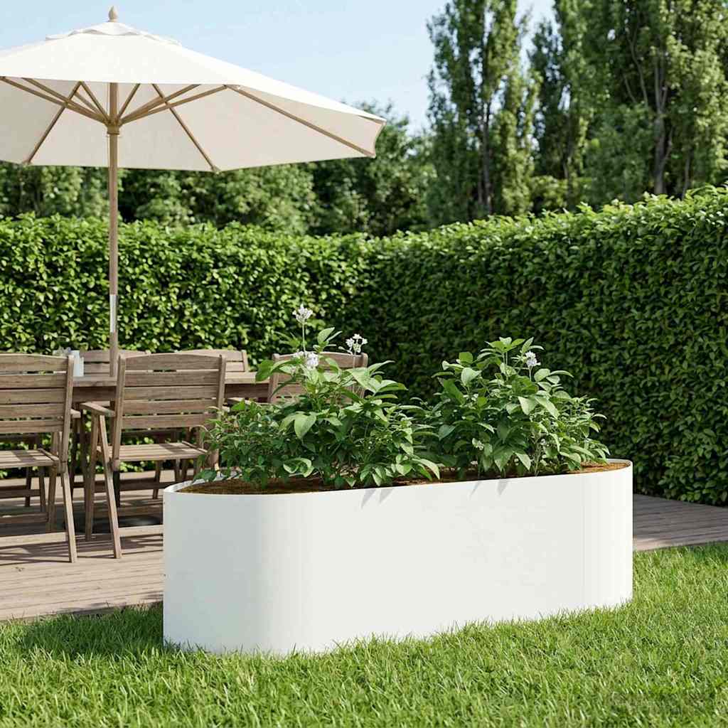 vidaXL Verhoogd Tuinbed Zwart 140 x 40 x 40 cm Staal