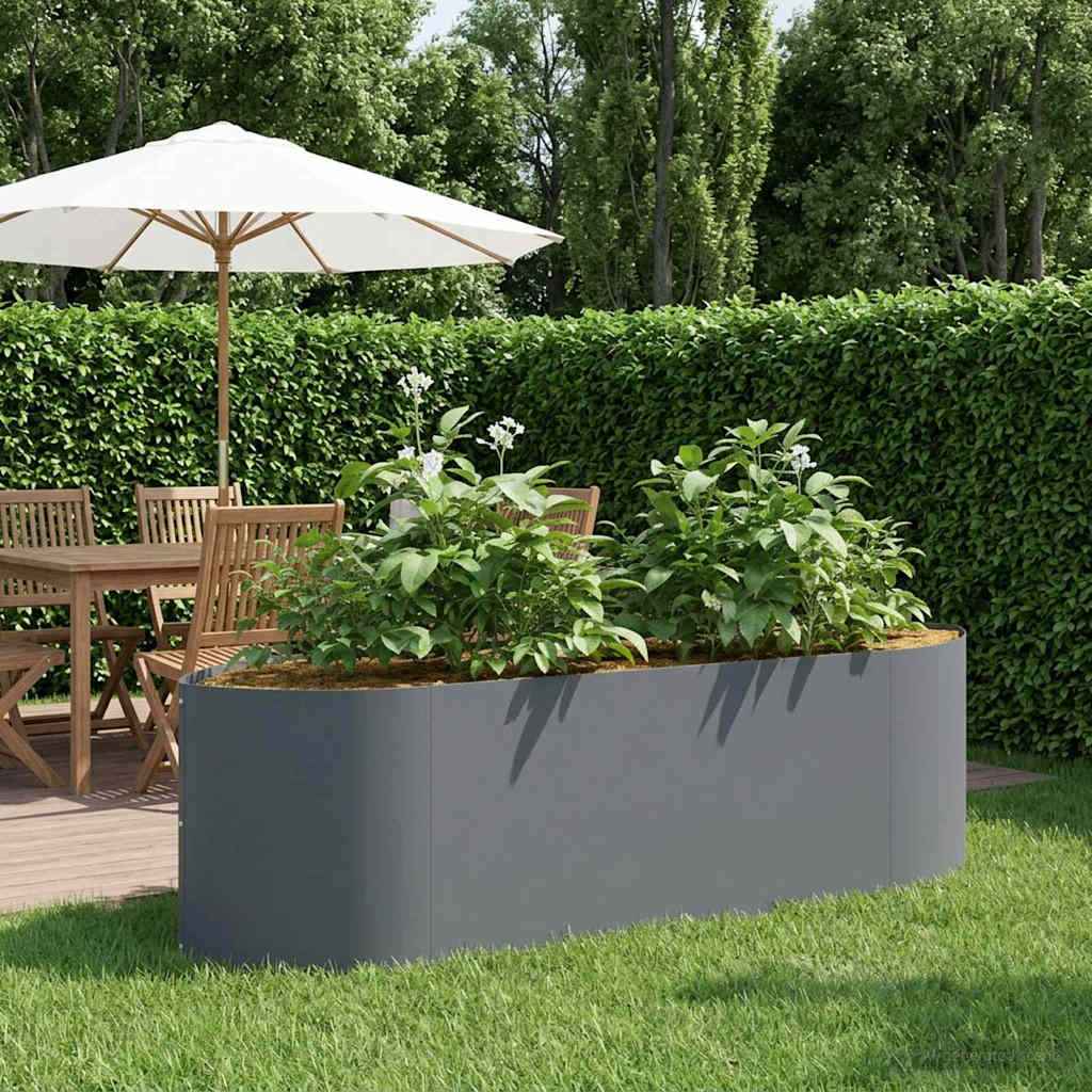 vidaXL Verhoogd Tuinbed Zwart 140 x 40 x 40 cm Staal